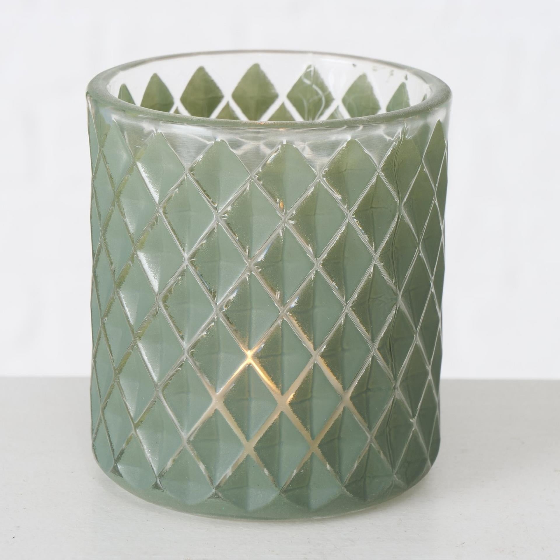 Boltze home windlicht dustin ã˜8xh9cm groen