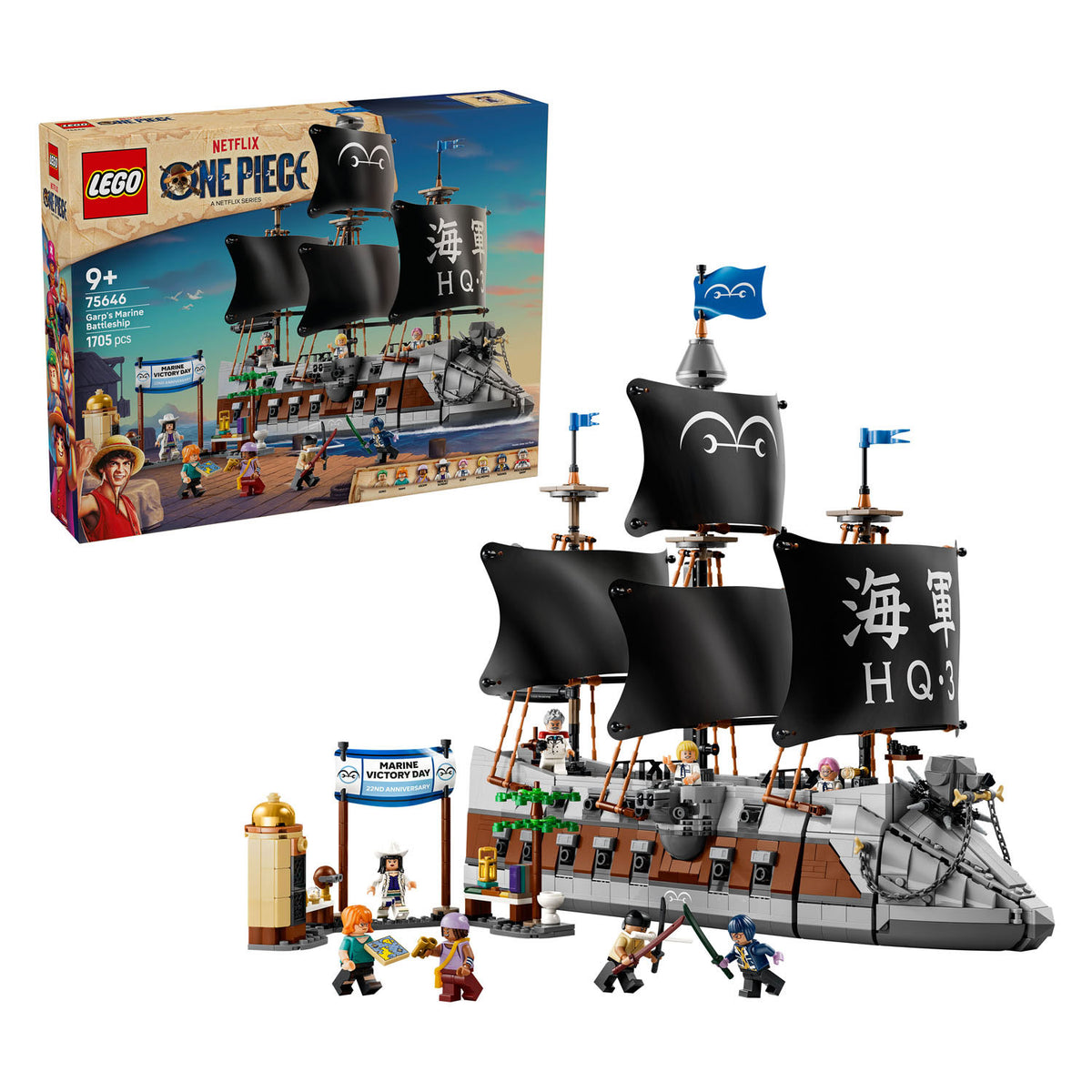 Lego one piece het slagschip van garp piraten speelgoed voor kinderen 75646