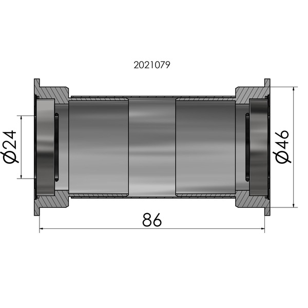 Elvedes Bottom Bracket Adapter Press Fit BB386 Shimano 24mm