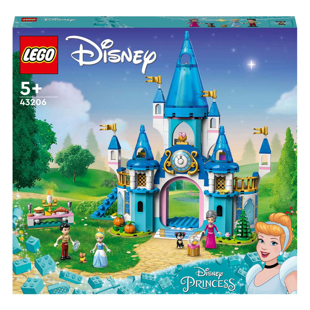 Lego disney princess - het kasteel van assepoester en de knappe prins constructiespeelgoed (43206)