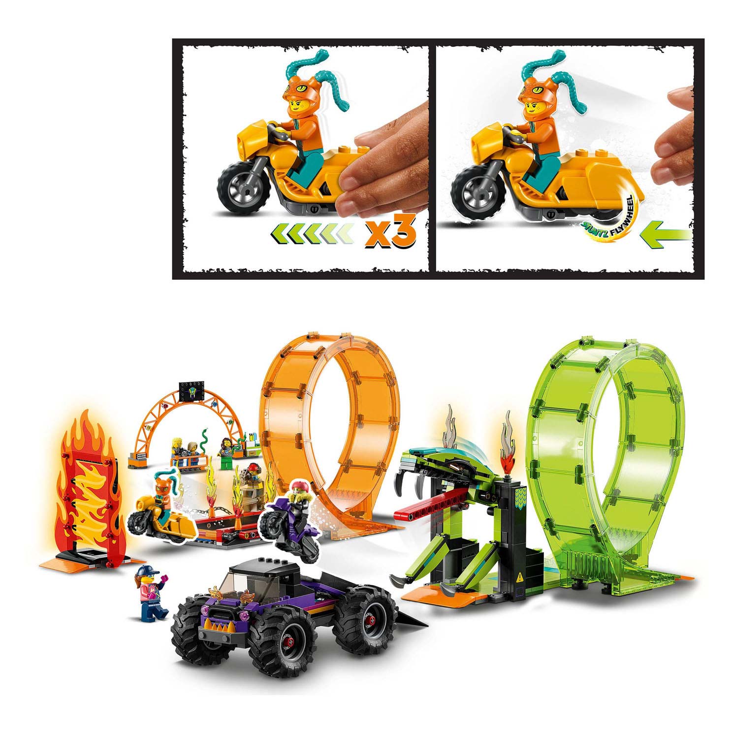Lego city 60339 dubbele loop stunt arena