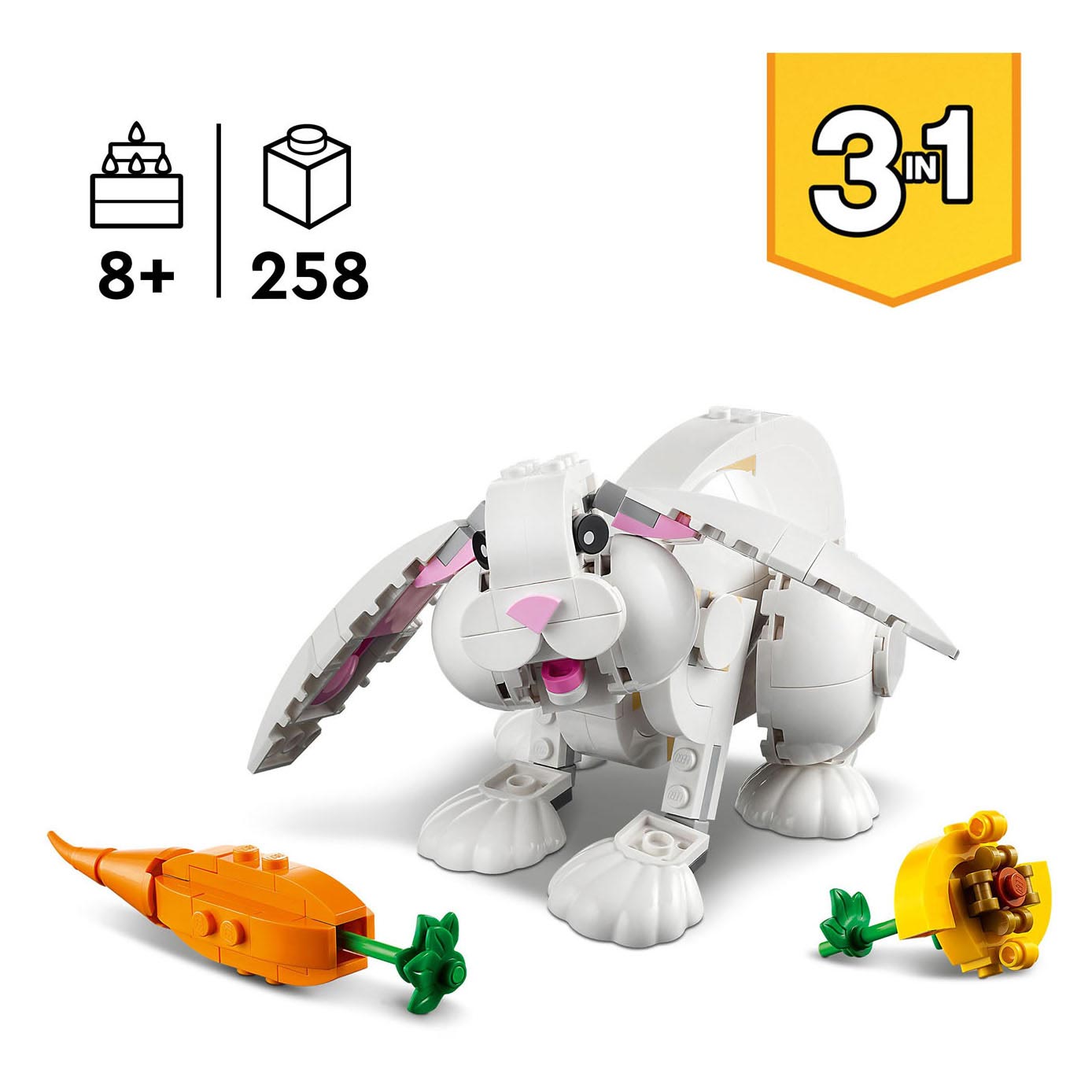 LEGO Creator 31133 Wit Konijn