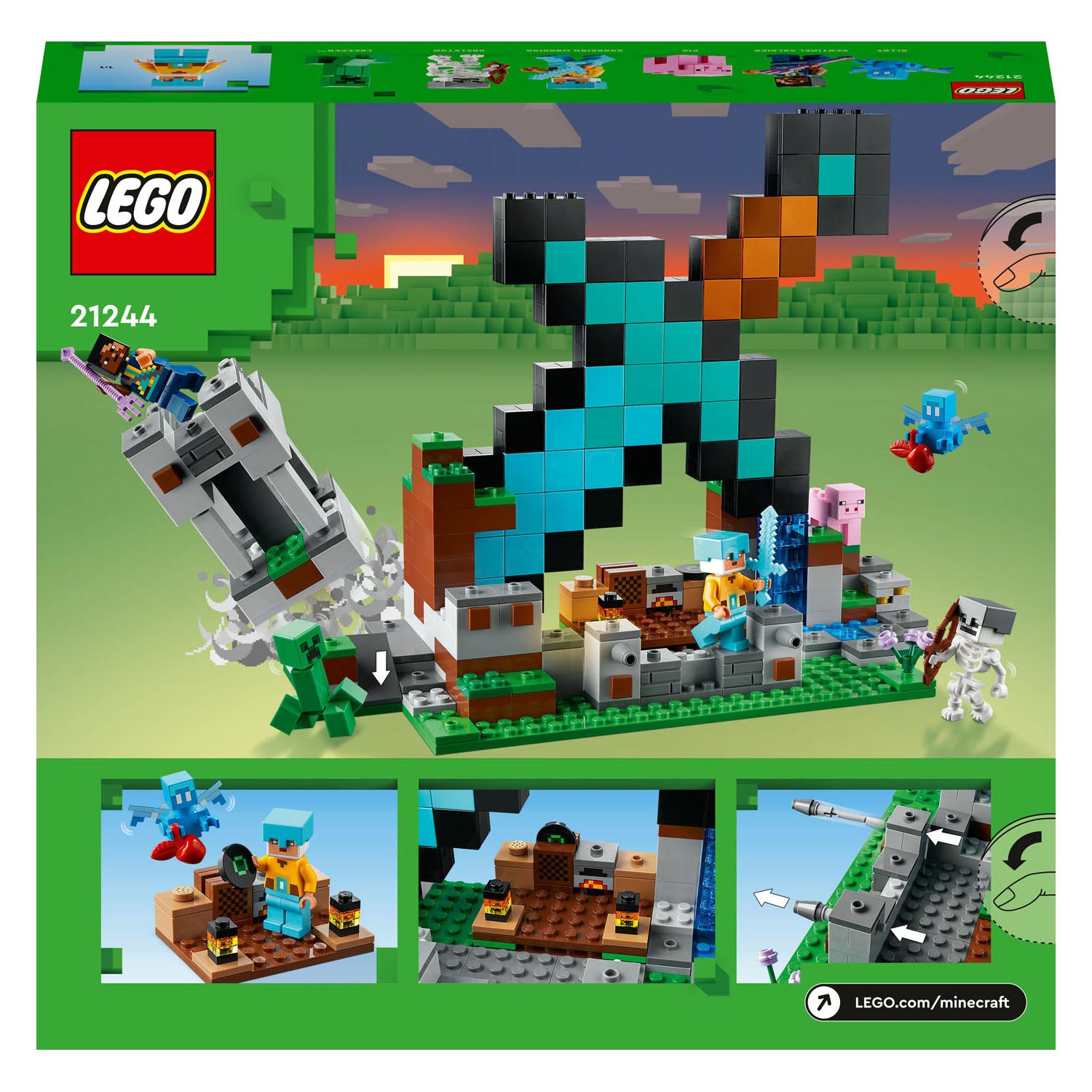 LEGO Minecraft 21244 Uitvalbasis Zwaard
