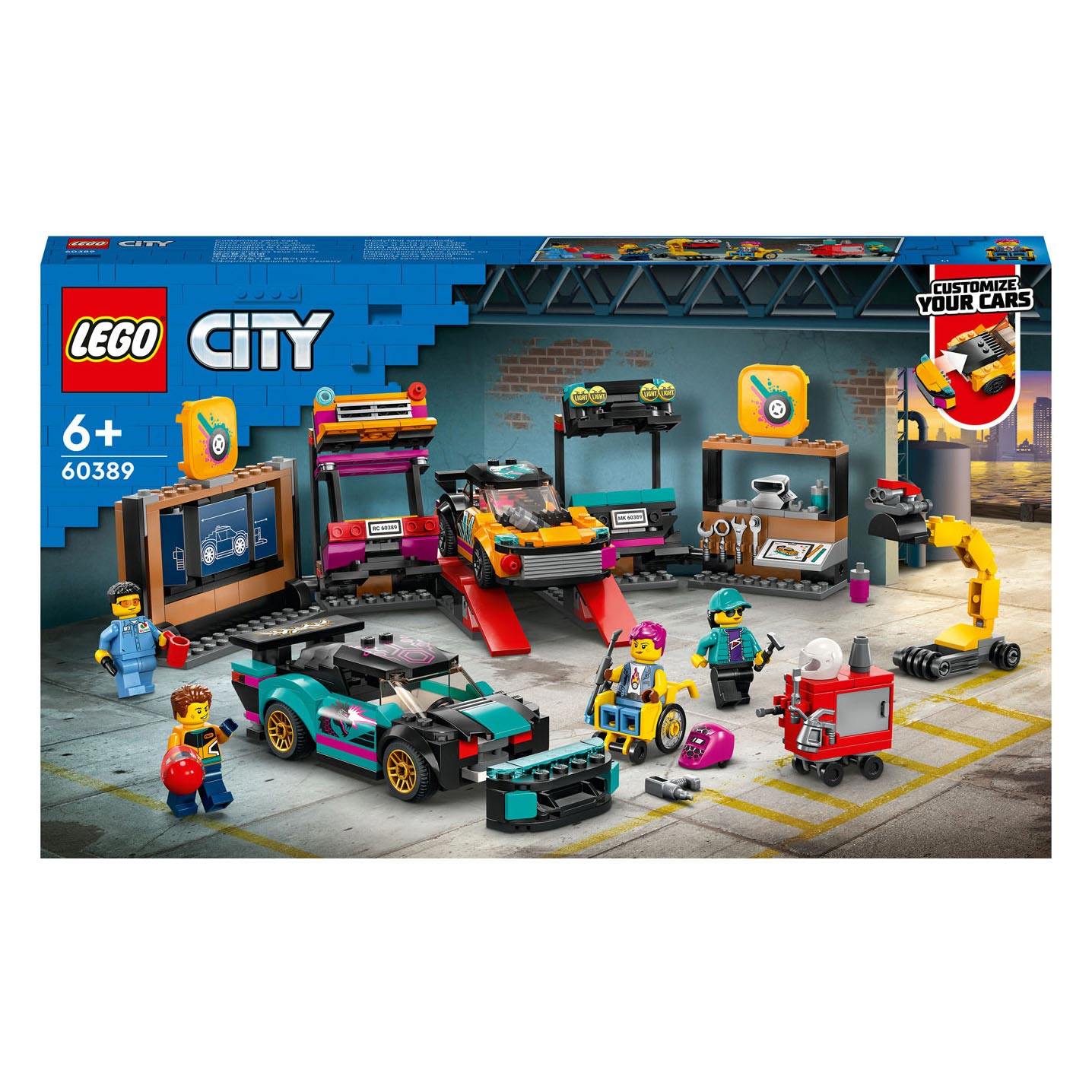 LEGO City 60389 Garage voor Aanpasbare Auto's