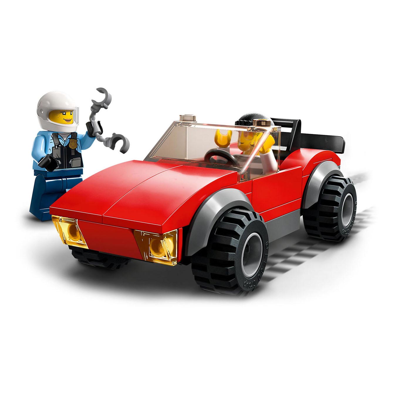 LEGO City 60392 Achtervolging Auto op Politiemotor