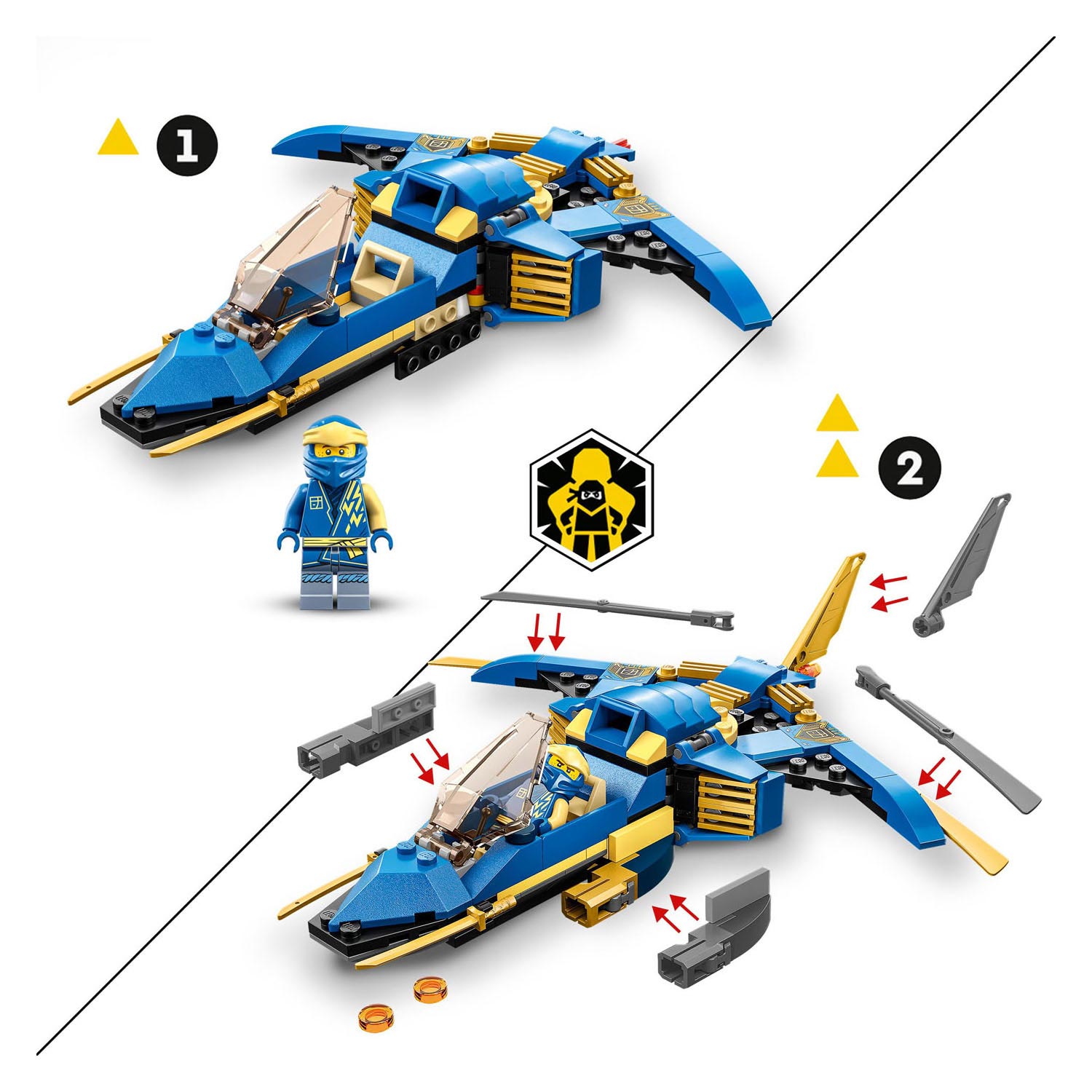 LEGO Ninjago 71784 Jay's Bliksemstraaljager EVO
