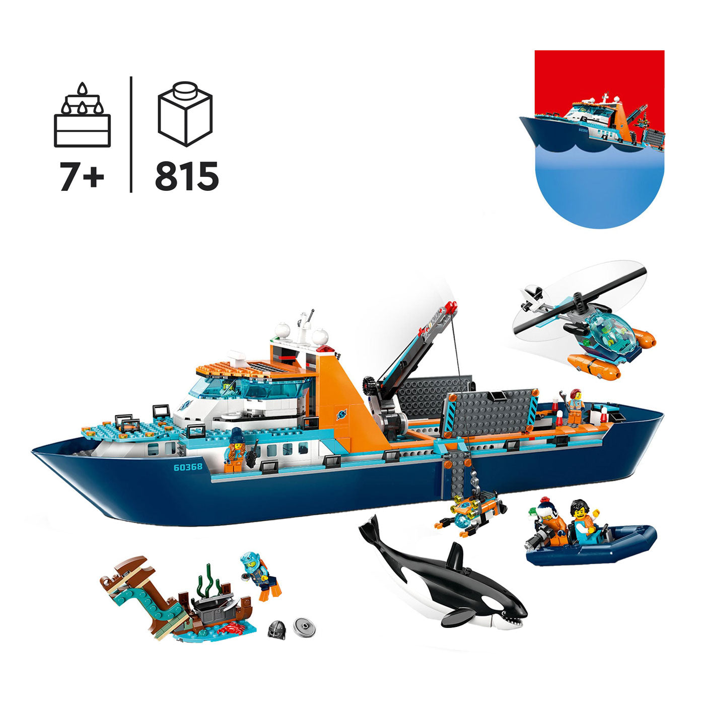 Lego city 60368 poolonderzoeksschip