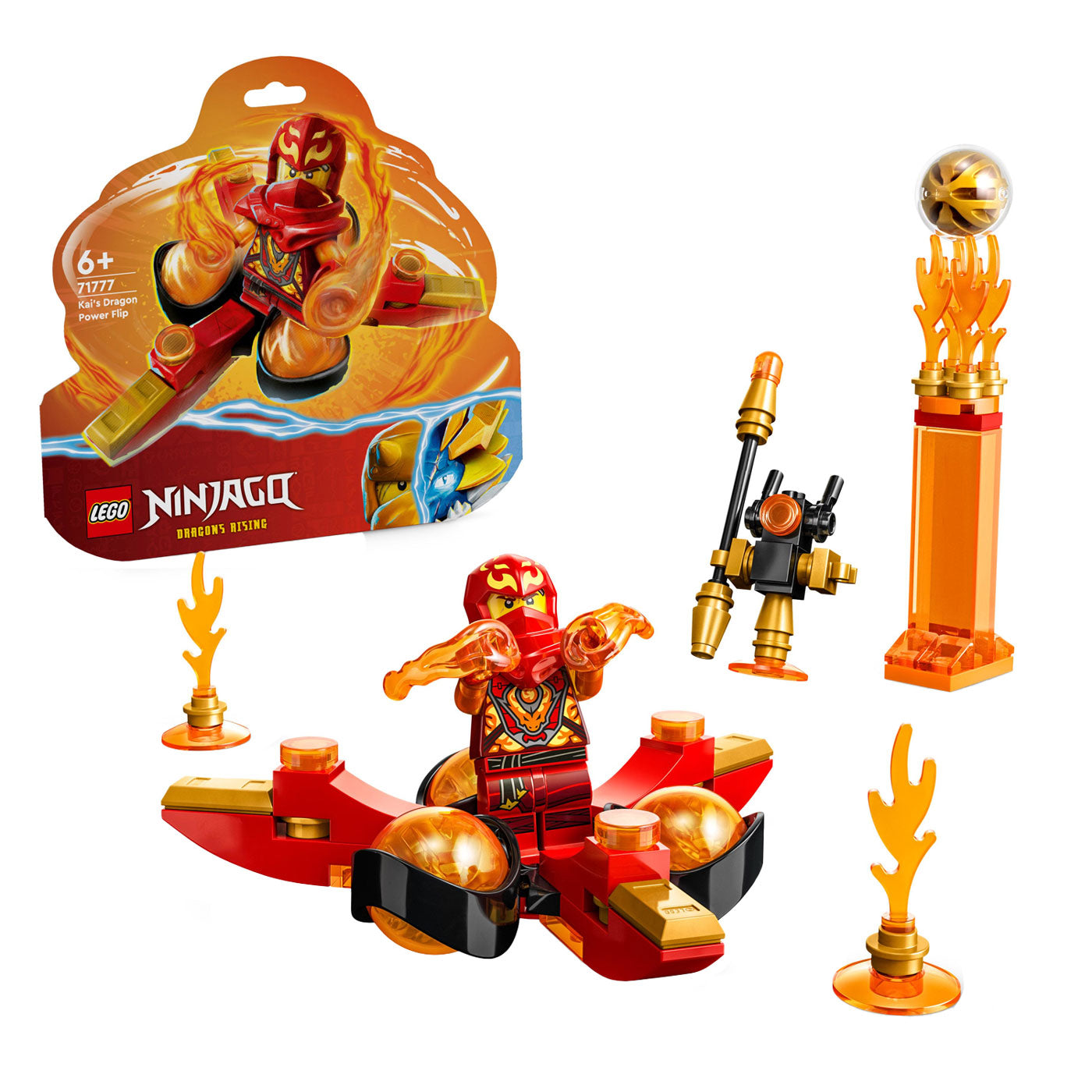 LEGO Ninjago 71777 Kai's Drakenkracht Spinjitzu Flip