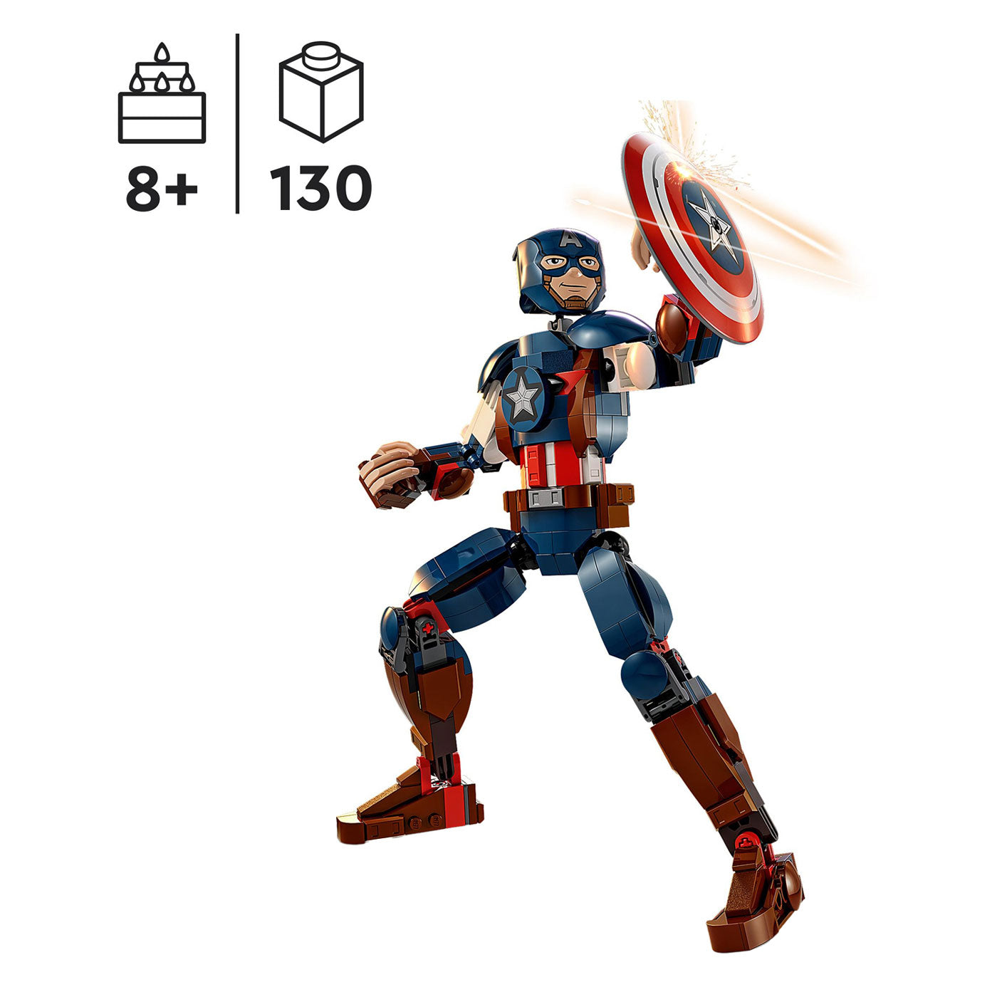 Lego superhelden 76258 captain america bouwfiguur