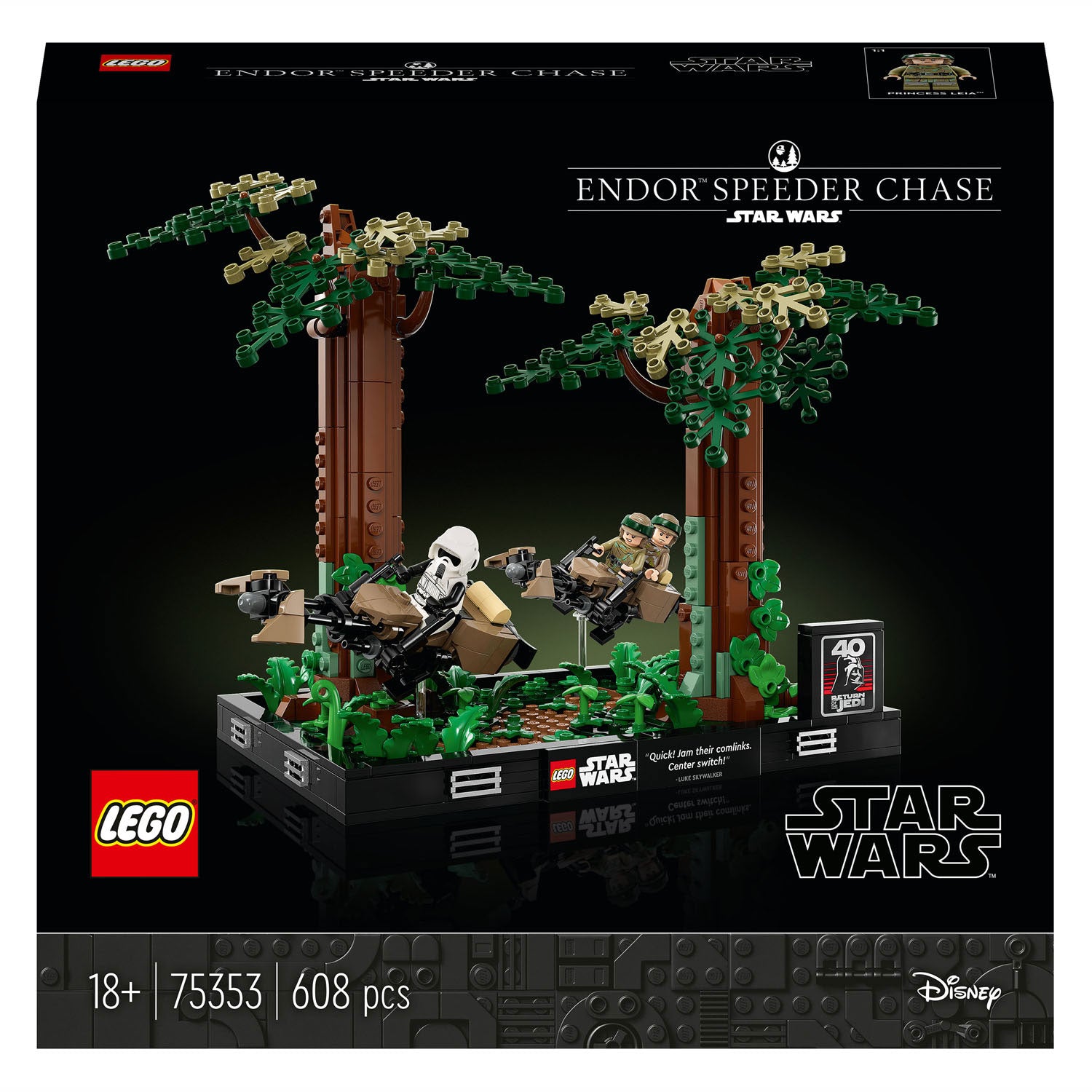 LEGO Star Wars 75353 Endor Speeder Achtervolging Diorama