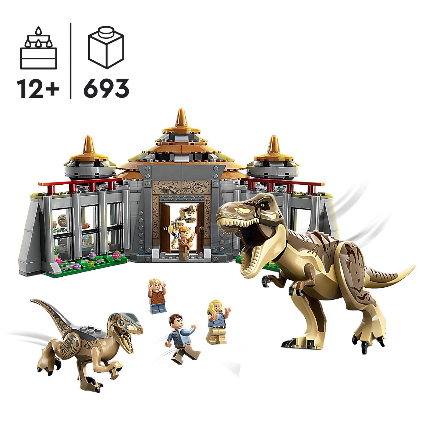 LEGO Jurassic Park 76961 Bezoekerscentrum: T. rex raptor aanval