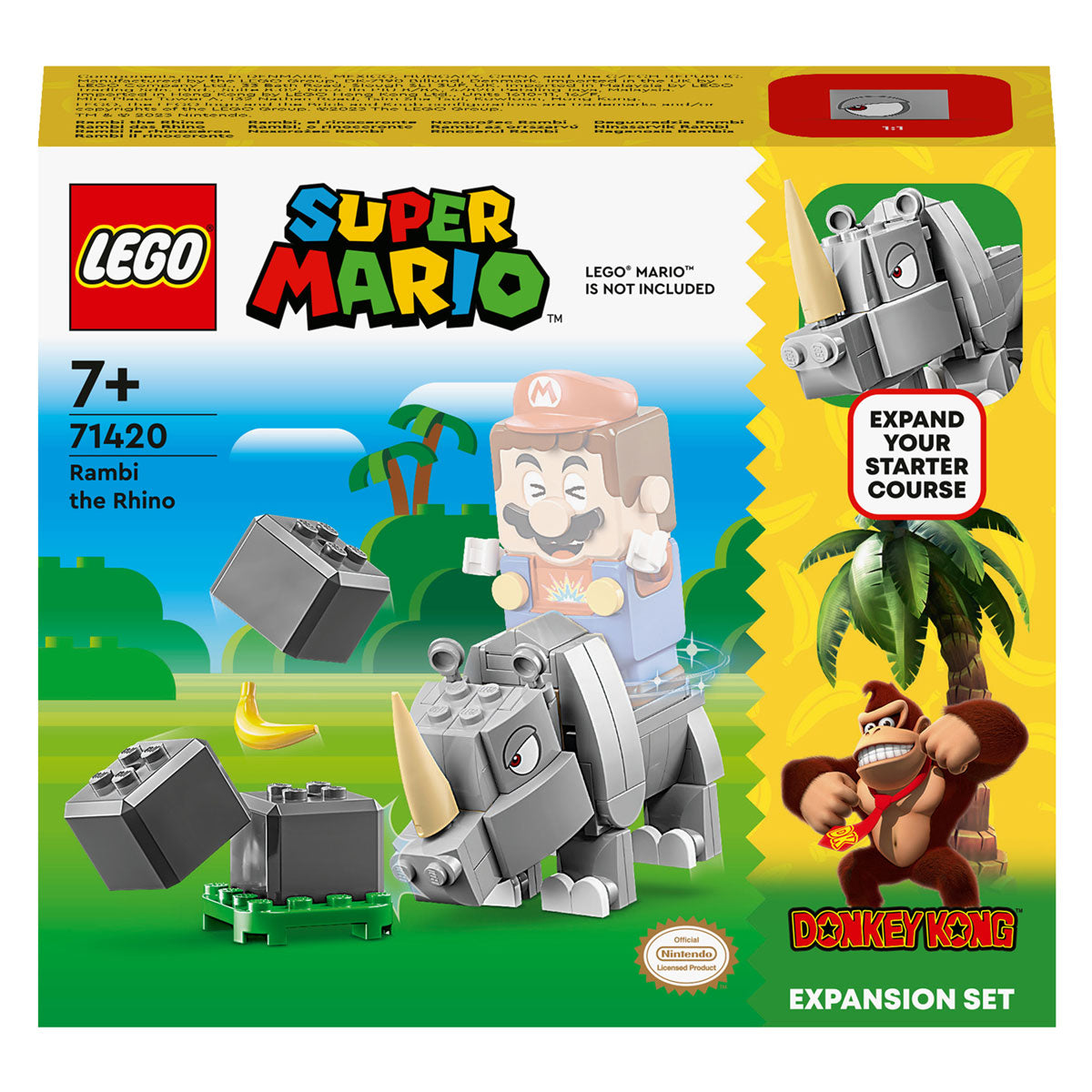 LEGO Super Mario 71420 Uitbreidingsset: Rambi de Neushoorn
