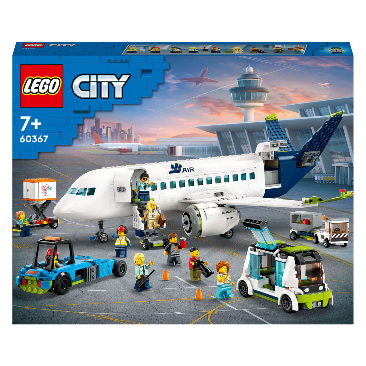 Lego city passagiersvliegtuig vliegtuig speelgoed set - 60367