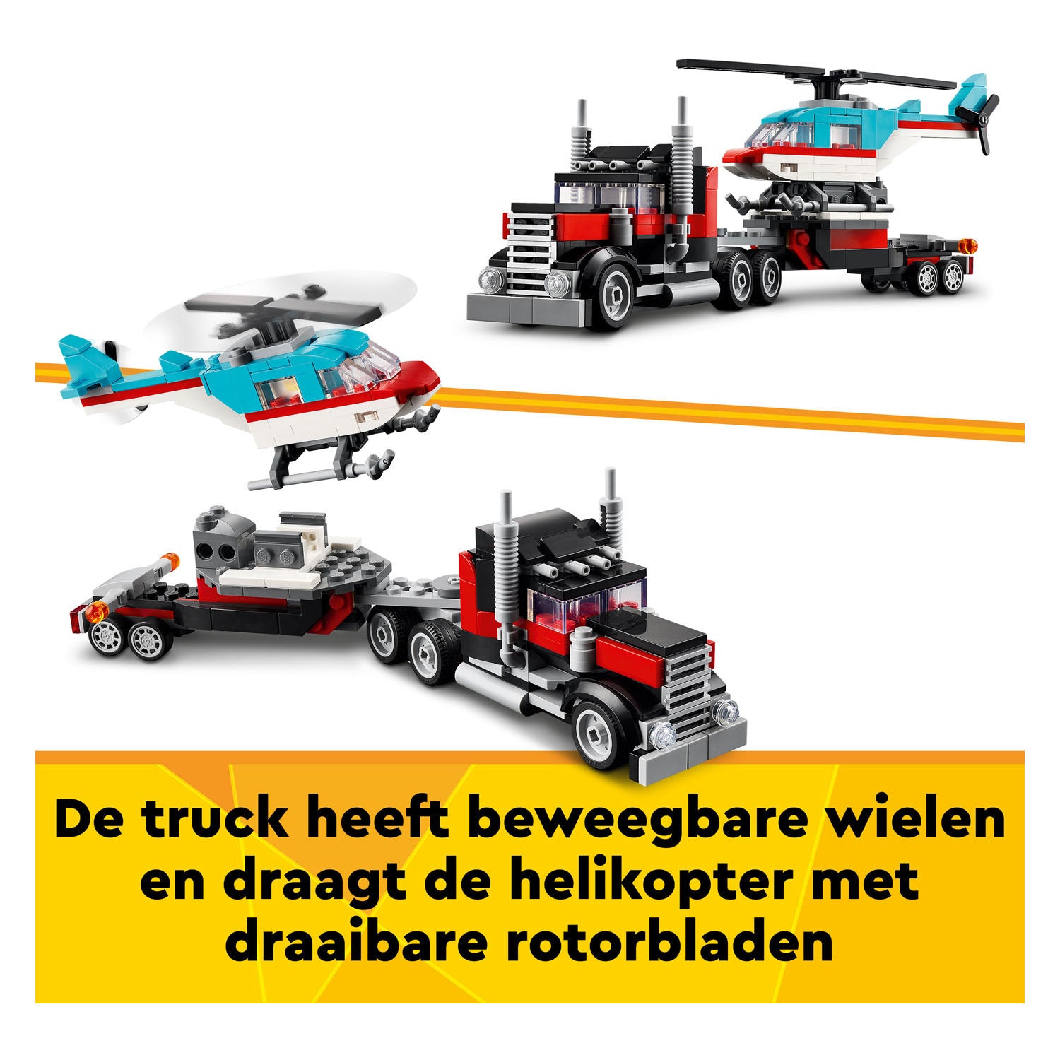 Lego LEGO Creator 31146 Vrachtwagen met helikopter