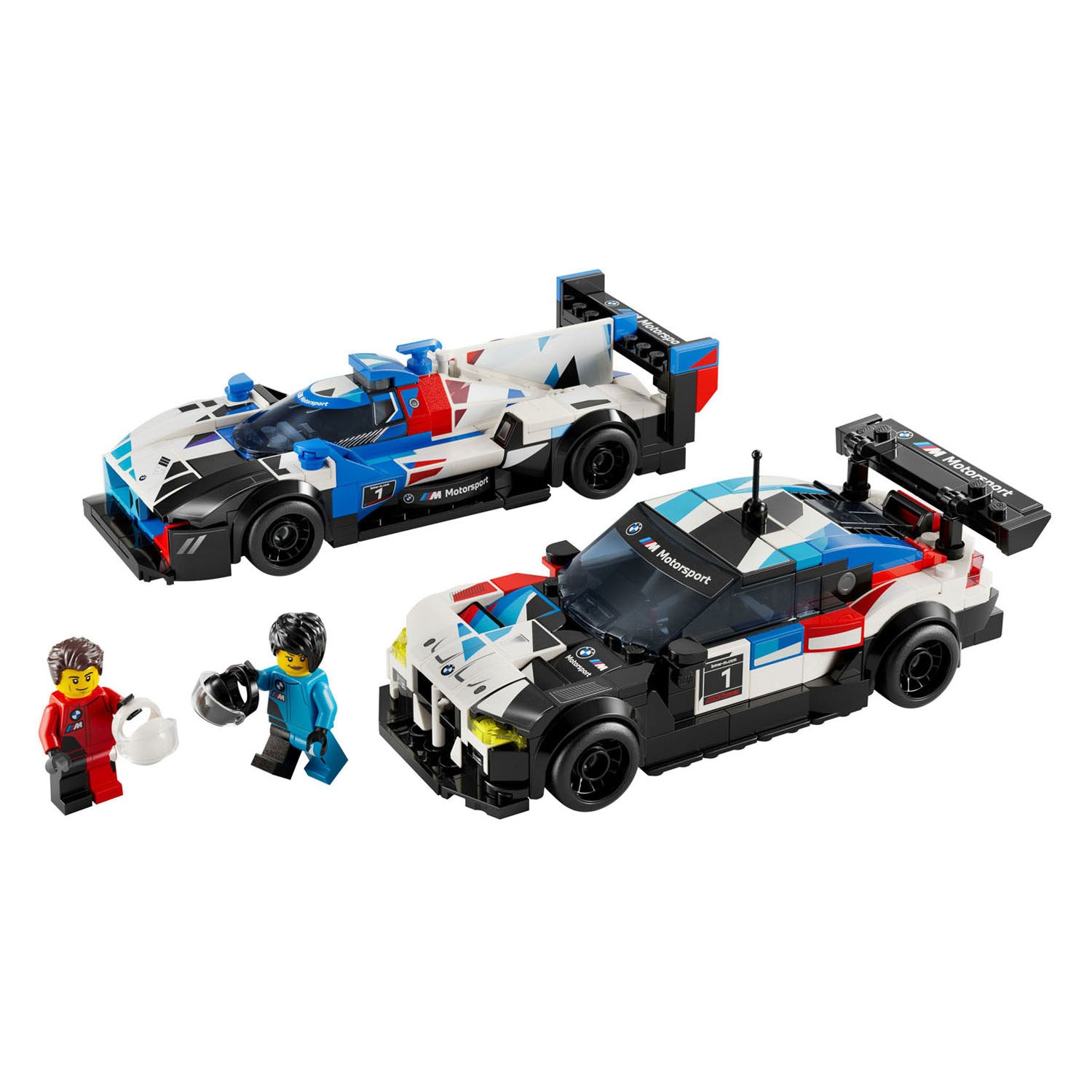 Lego speed champions 76922 bmw m4 gt3 en bmw m hybrid v8 racewagens