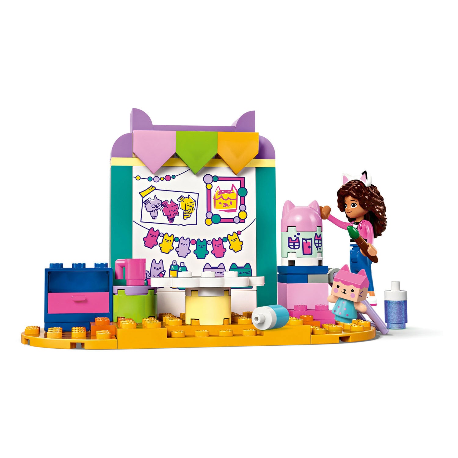 Lego gabby's poppenhuis 10795 knutselen met babykitty
