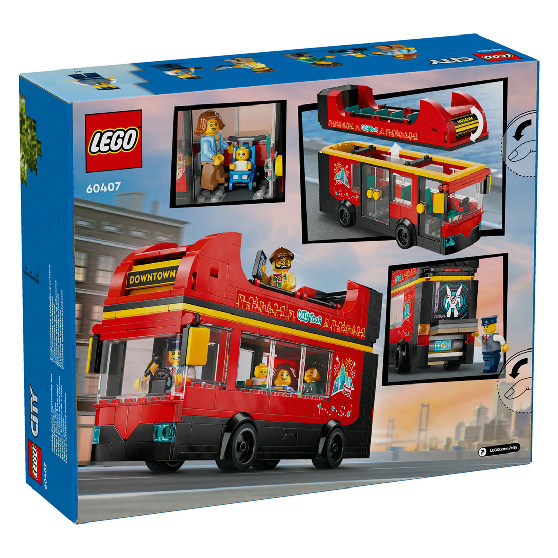 Lego city 60407 toeristische rode dubbeldekker