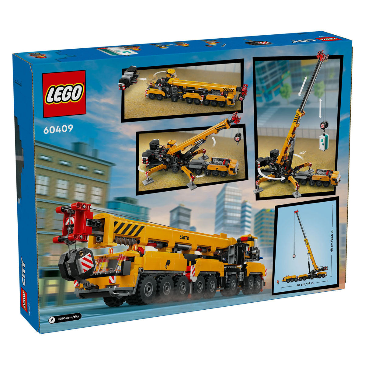 Lego city 60409 gele mobiele bouwkraan