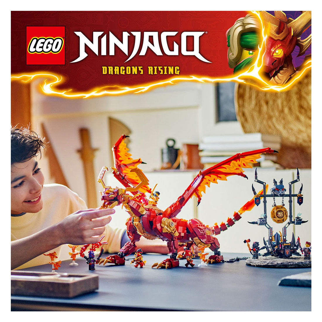 Lego ninjago 71822 brondraak van beweging