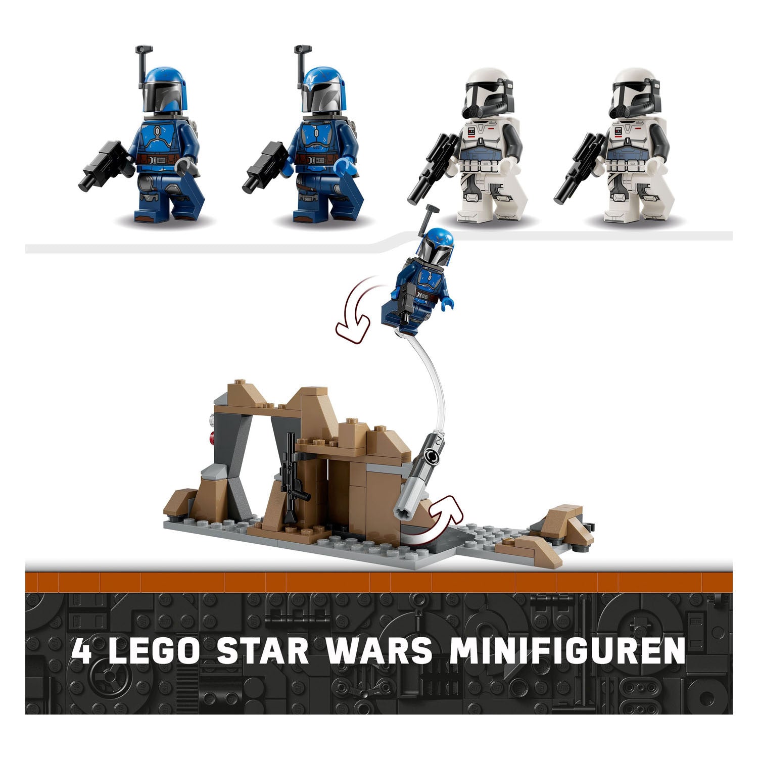 Lego star wars - hinderlaag op mandalore battle pack constructiespeelgoed (75373)