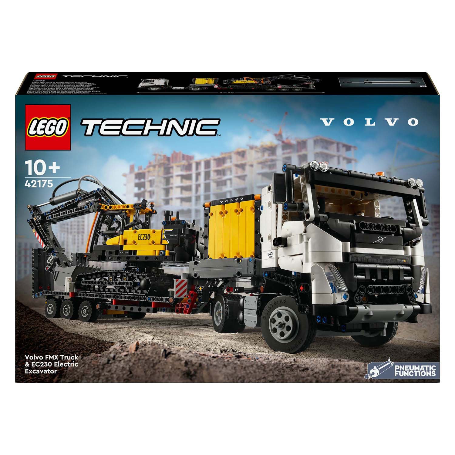 Lego technic volvo fmx truck ec230 elektrische graafmachine 42175