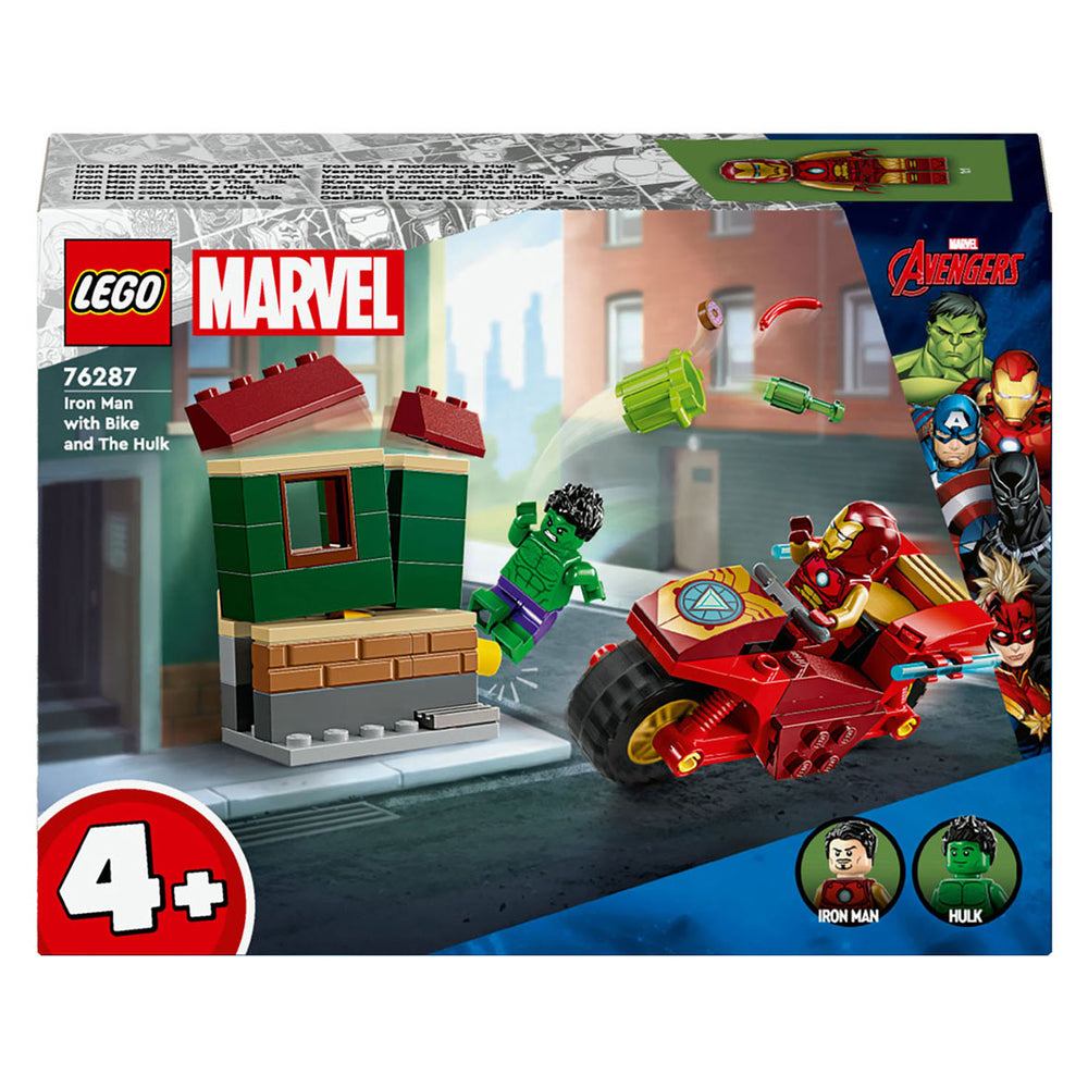 Lego 76287 superhelden iron man met motor en de hulk