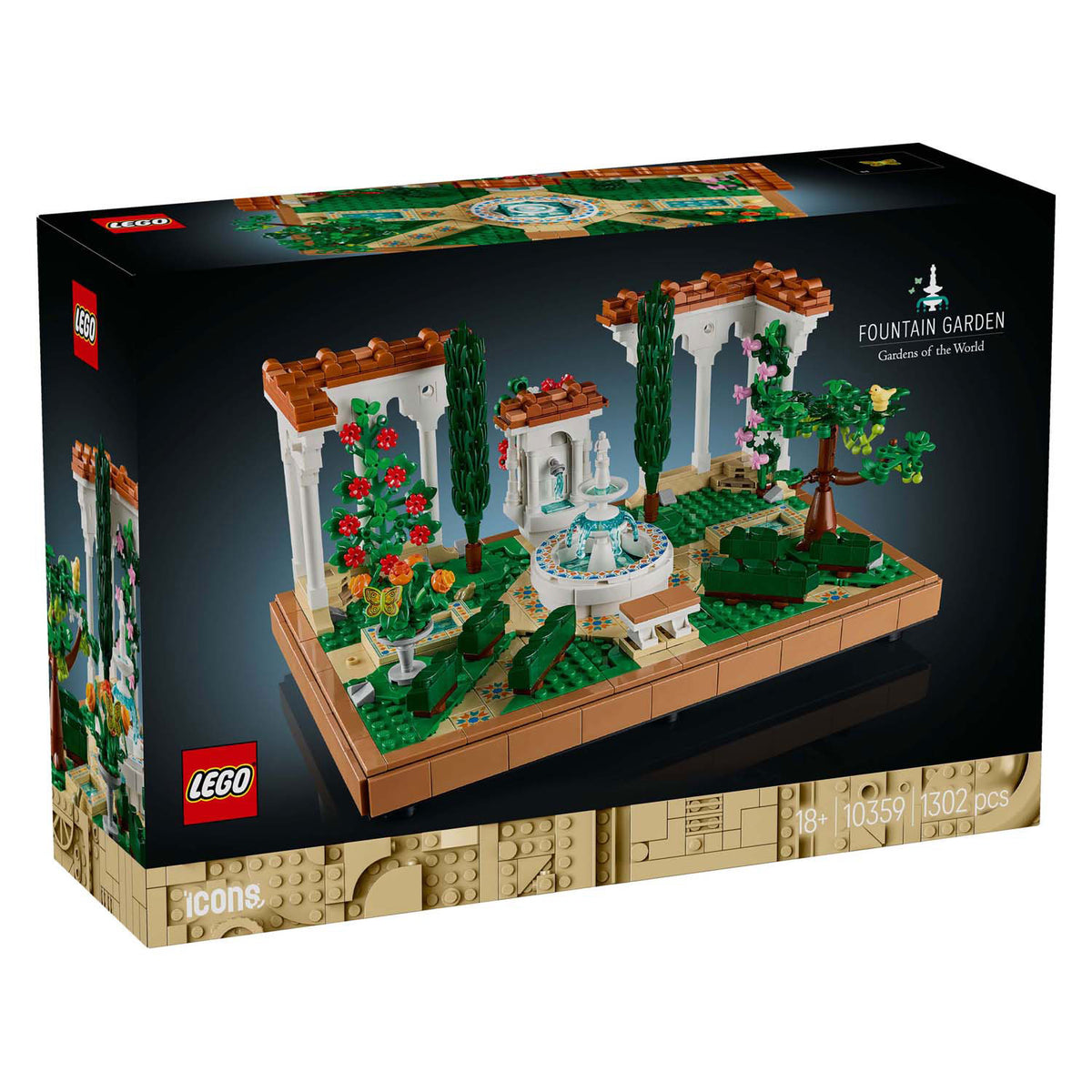 Lego icons tuin met fontein - 10359