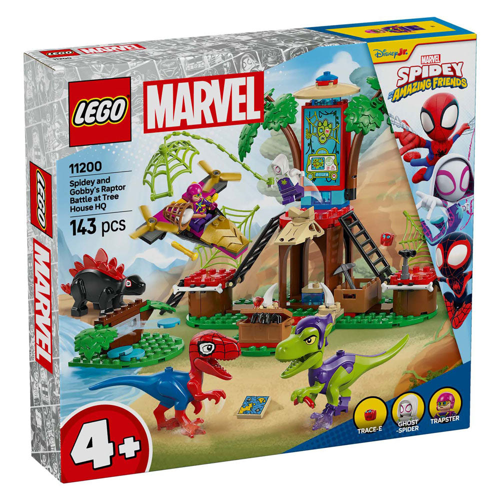 Lego spidey 11200 spidey en gobby's raptorstrijd bij de boomhut