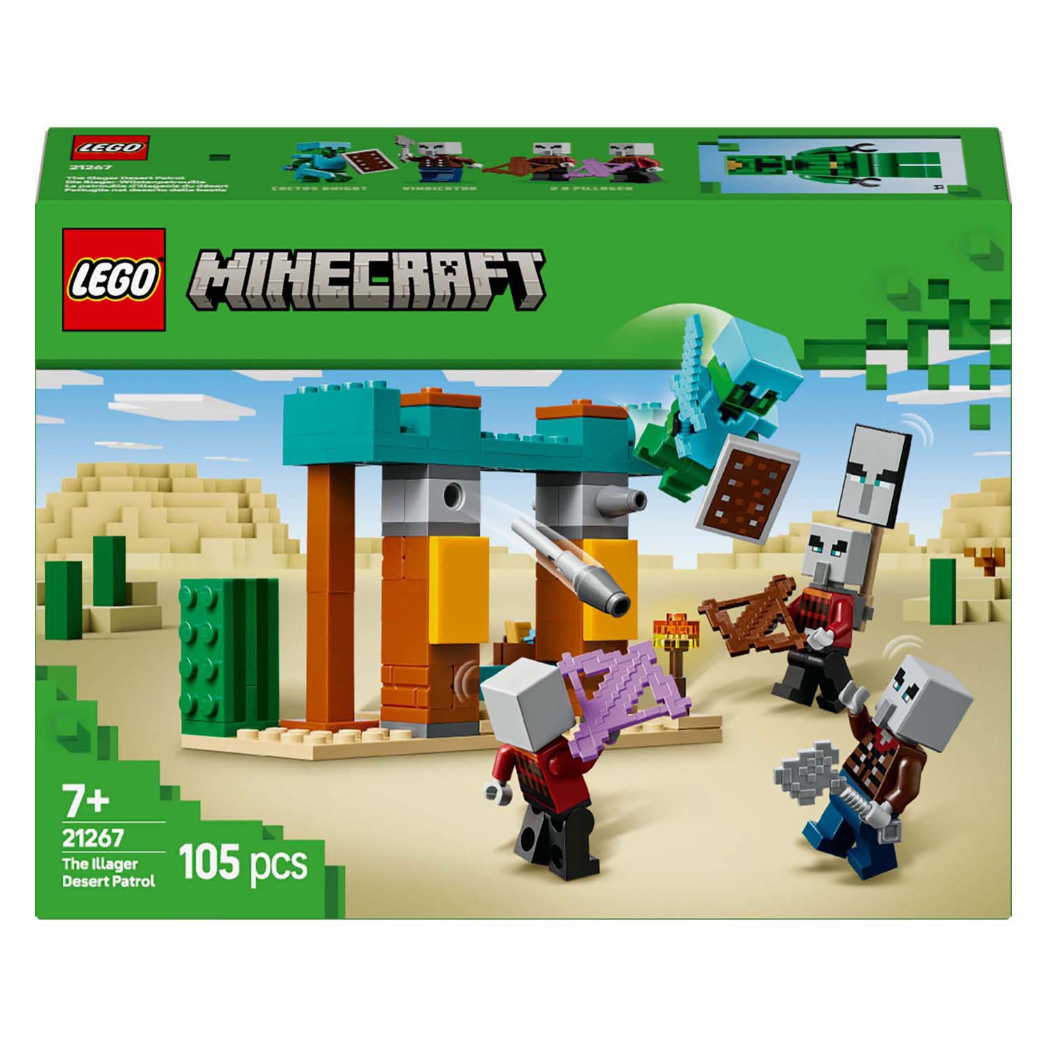 Lego minecraft de illagers in de woestijn gamingset voor kinderen - 21267