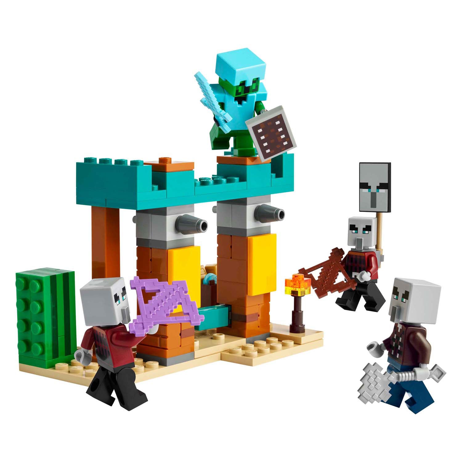 Lego minecraft de illagers in de woestijn gamingset voor kinderen - 21267