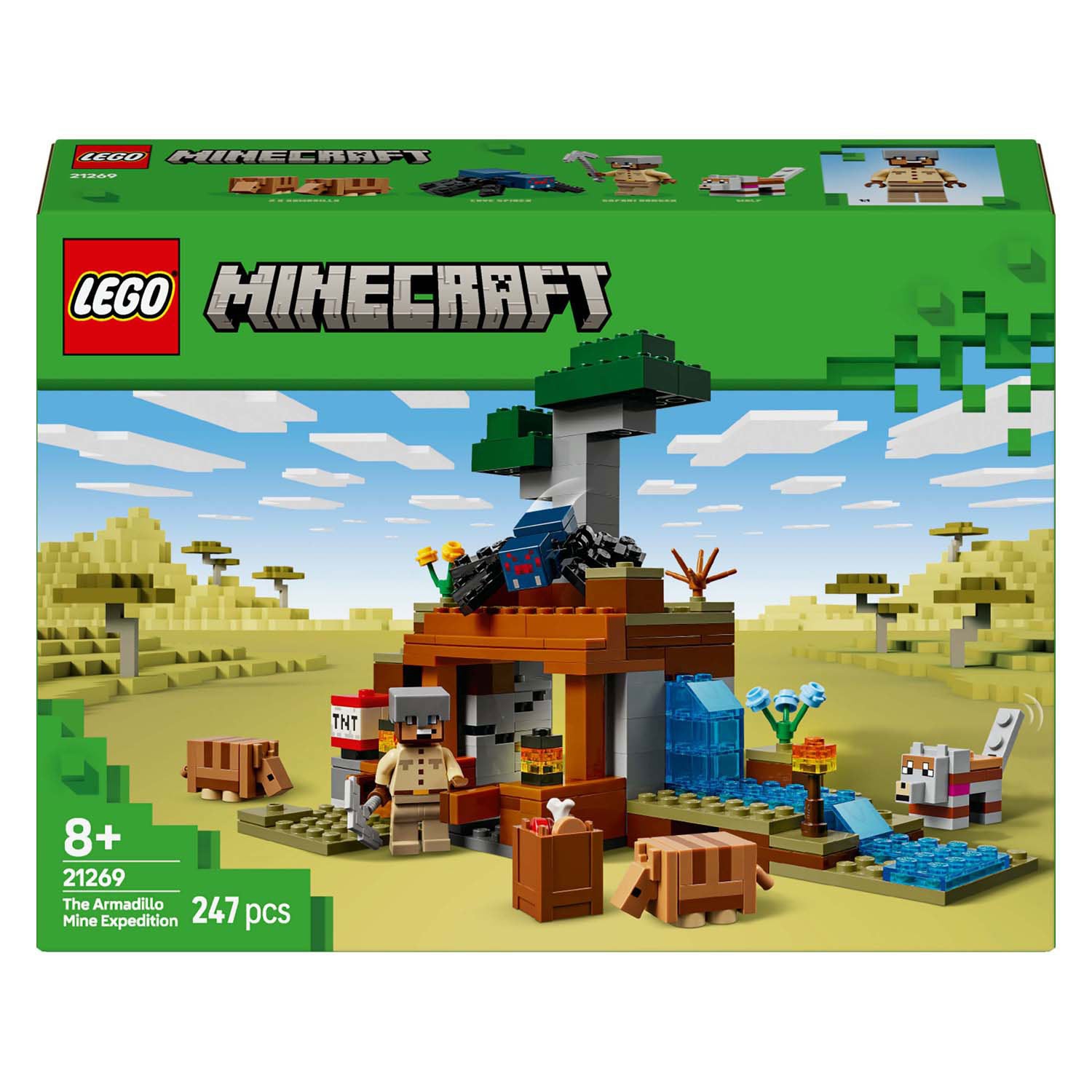 Lego minecraft de gordeldieren bij de mijn - 21269