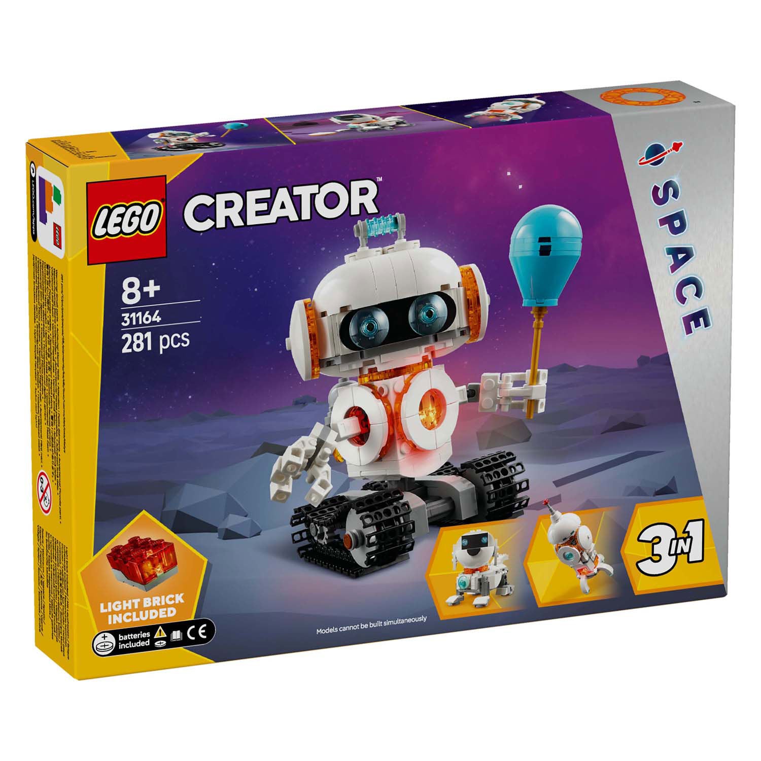 Lego creator 3-in-1 - ruimterobot constructiespeelgoed (31164)