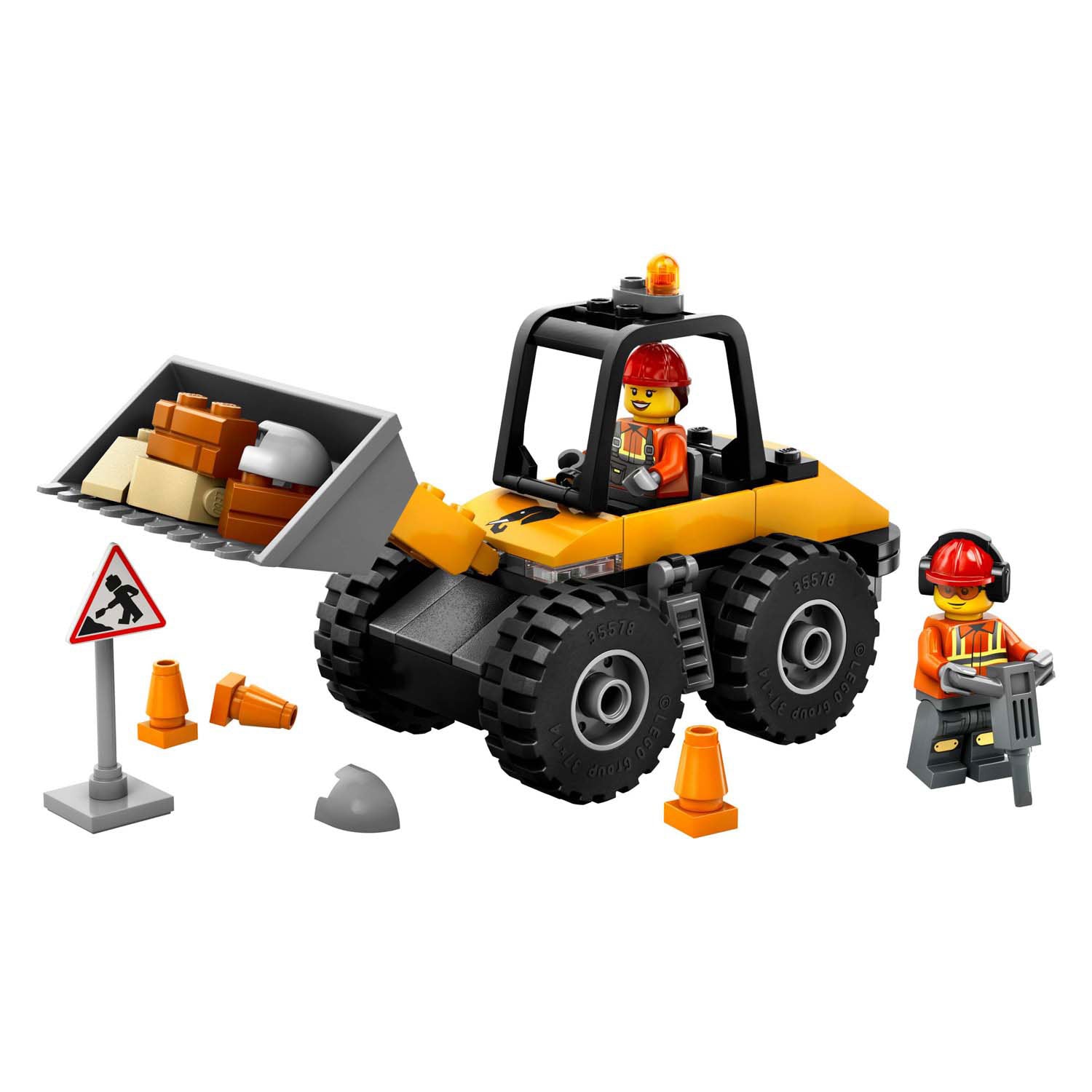 Lego 60450 city geweldige voertuigen gele wiellader