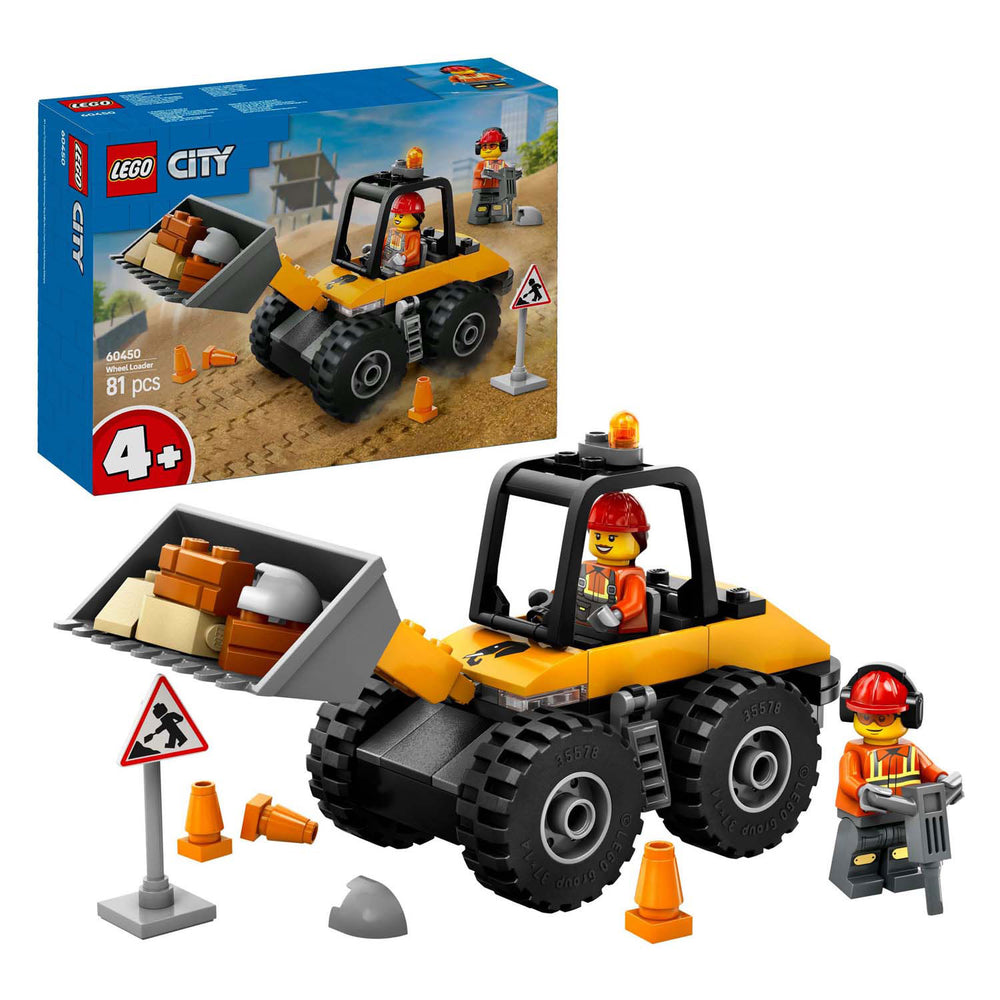 Lego city - gele wiellader constructiespeelgoed (60450)