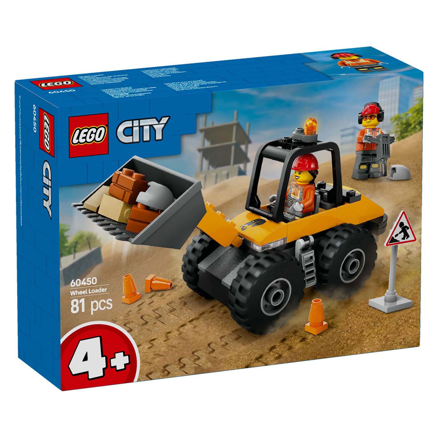 Lego 60450 city geweldige voertuigen gele wiellader