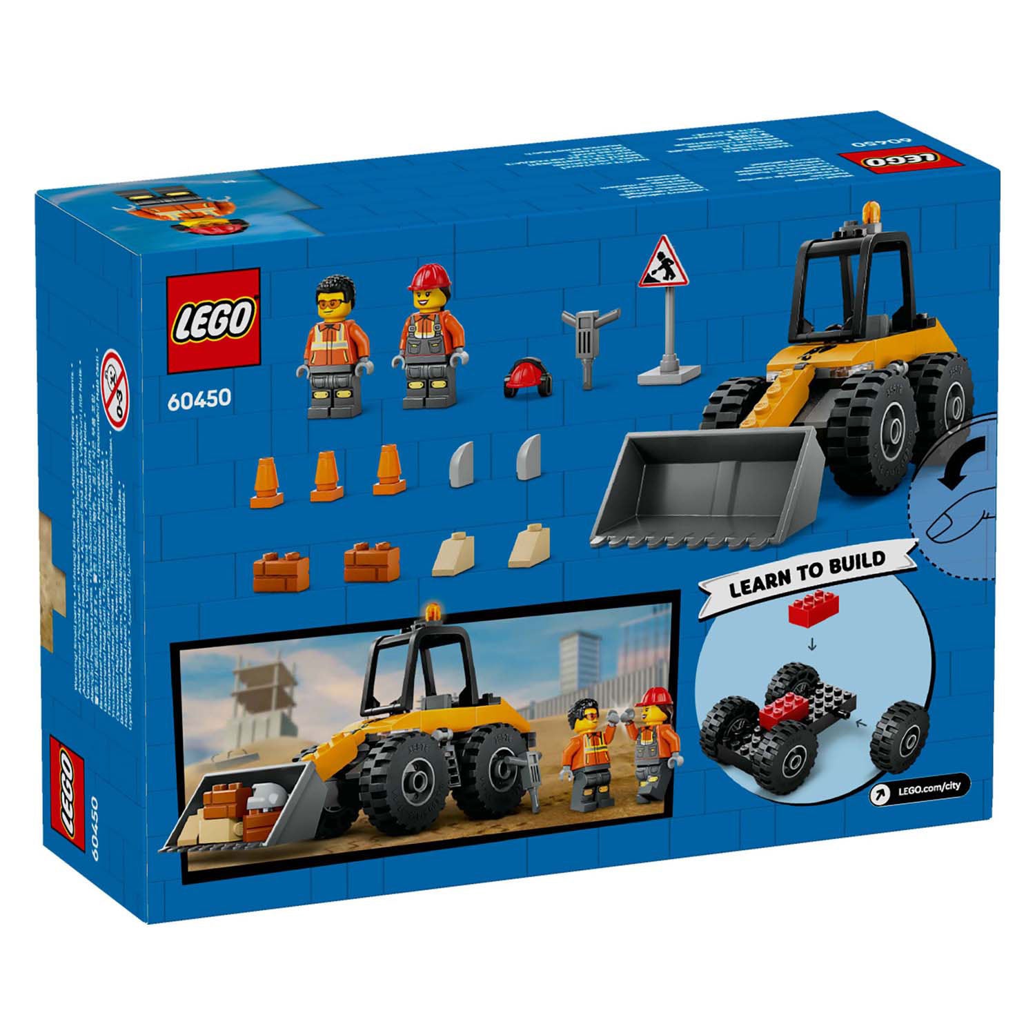 Lego 60450 city geweldige voertuigen gele wiellader