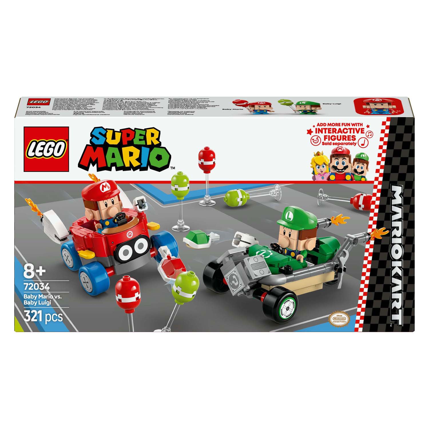 Lego super mario 72034 mario kart baby mario versus baby luigi