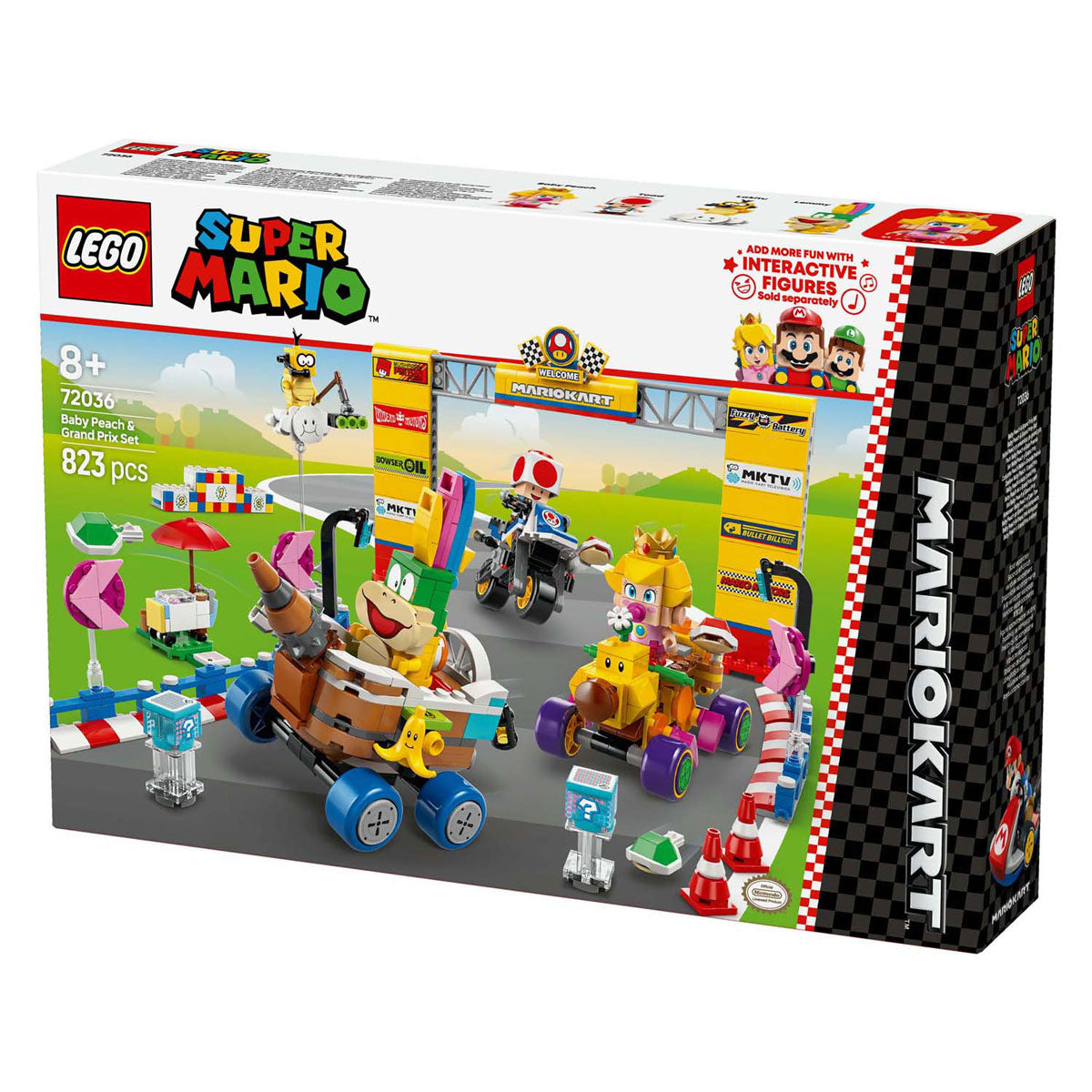 Lego super mario 72036 mario kart baby perzik en grand prix set