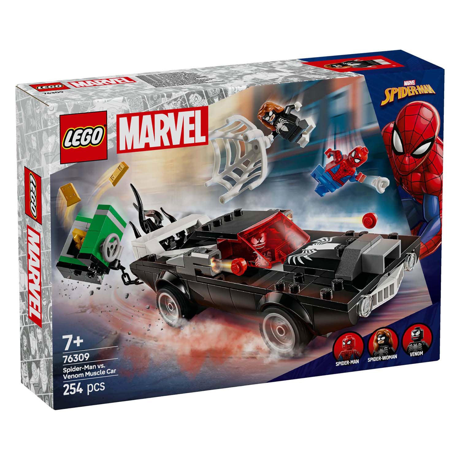 Lego superhelden 76309 spider-man vs. venoms klassieke auto