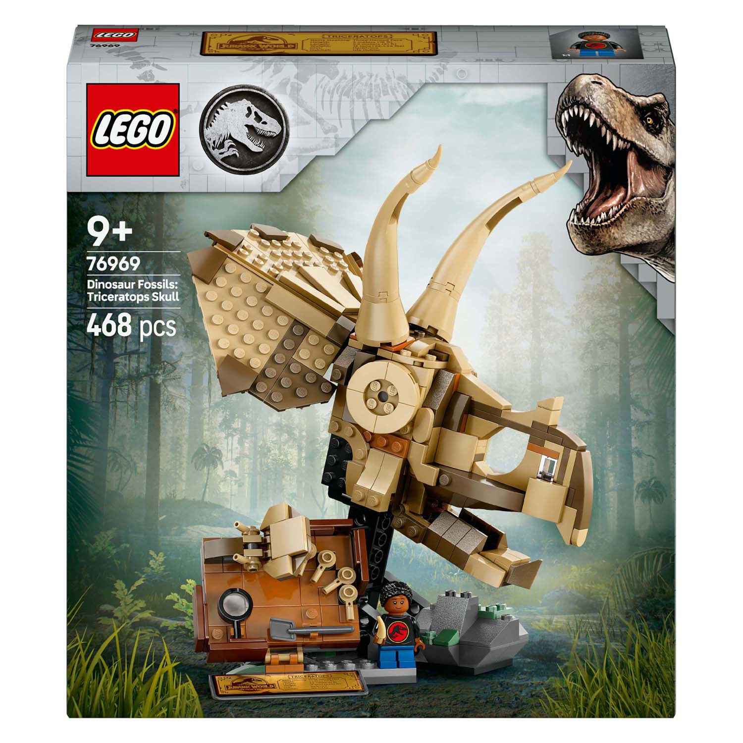 Lego jurassic world dinosaurusfossielen: triceratops schedel - 76969