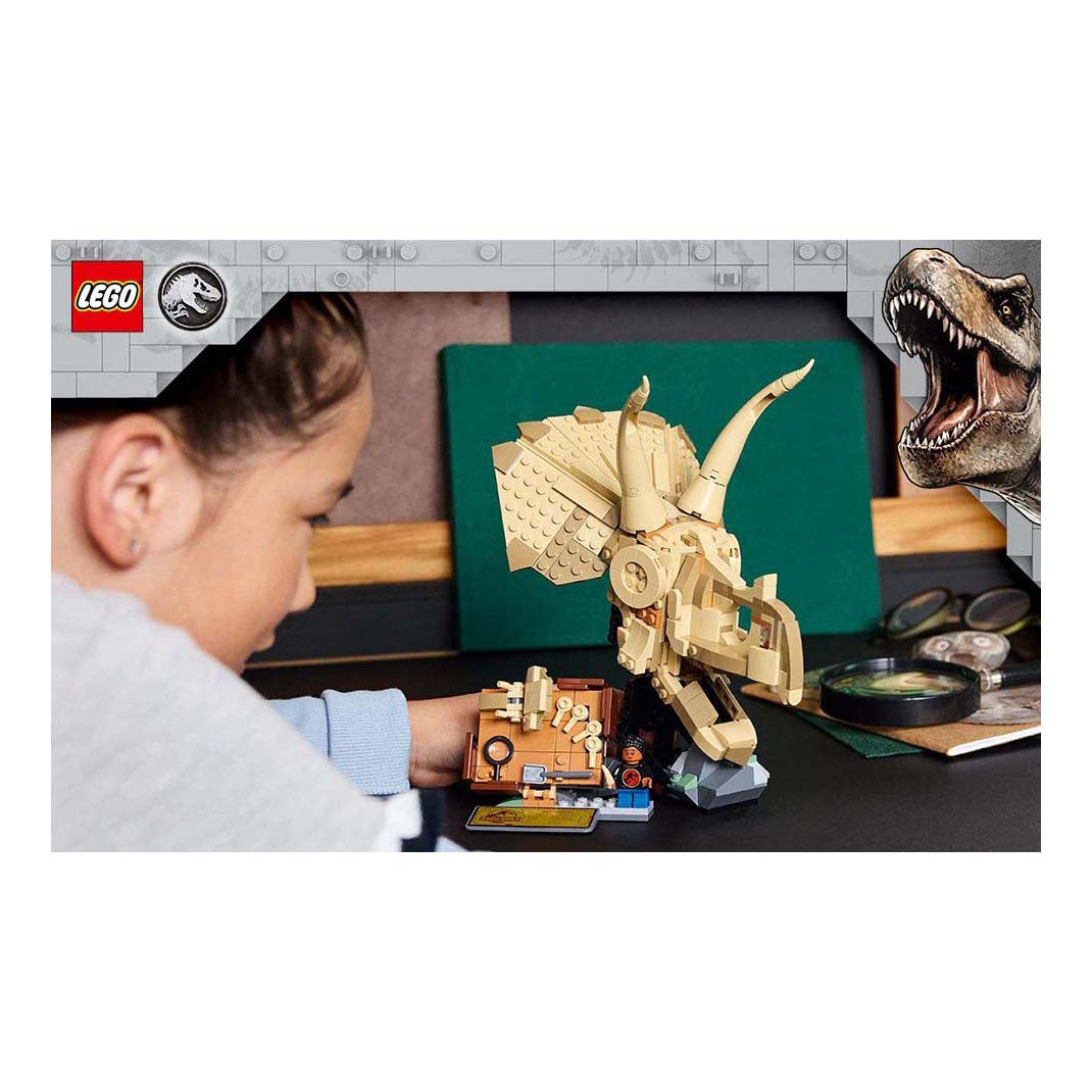 Lego jurassic world 76969 dinosaurusfossielen: triceratops schedel