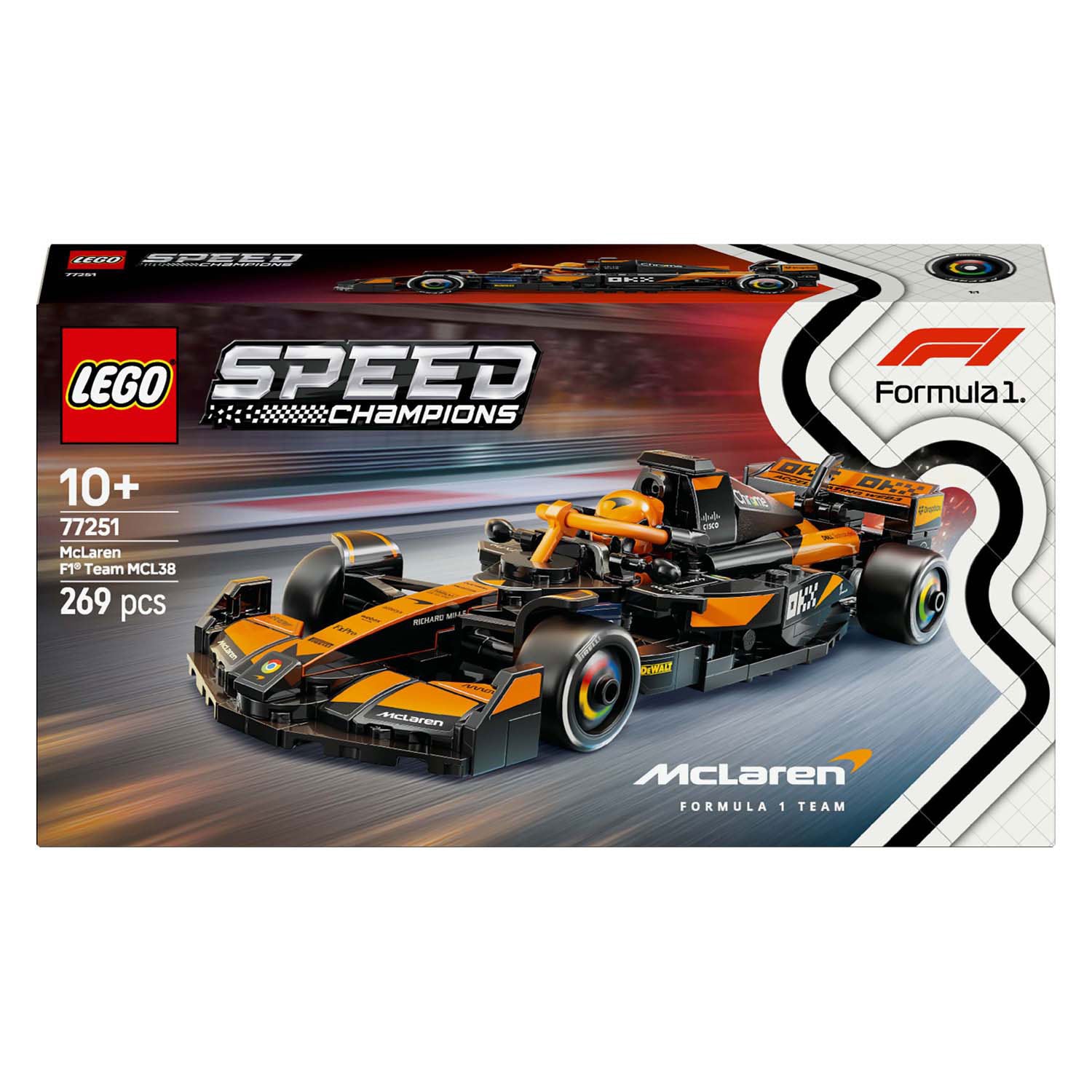 Lego speed champions mclaren f1 team mcl38 racewagen set - 77251
