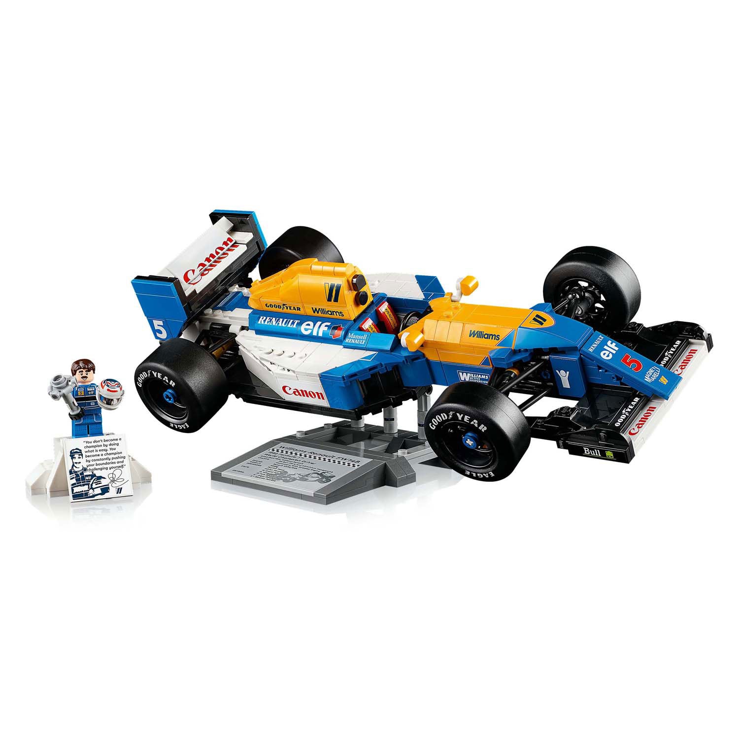 Lego-iconen 10353 Williams Racing FW14B en Nigel Mansell