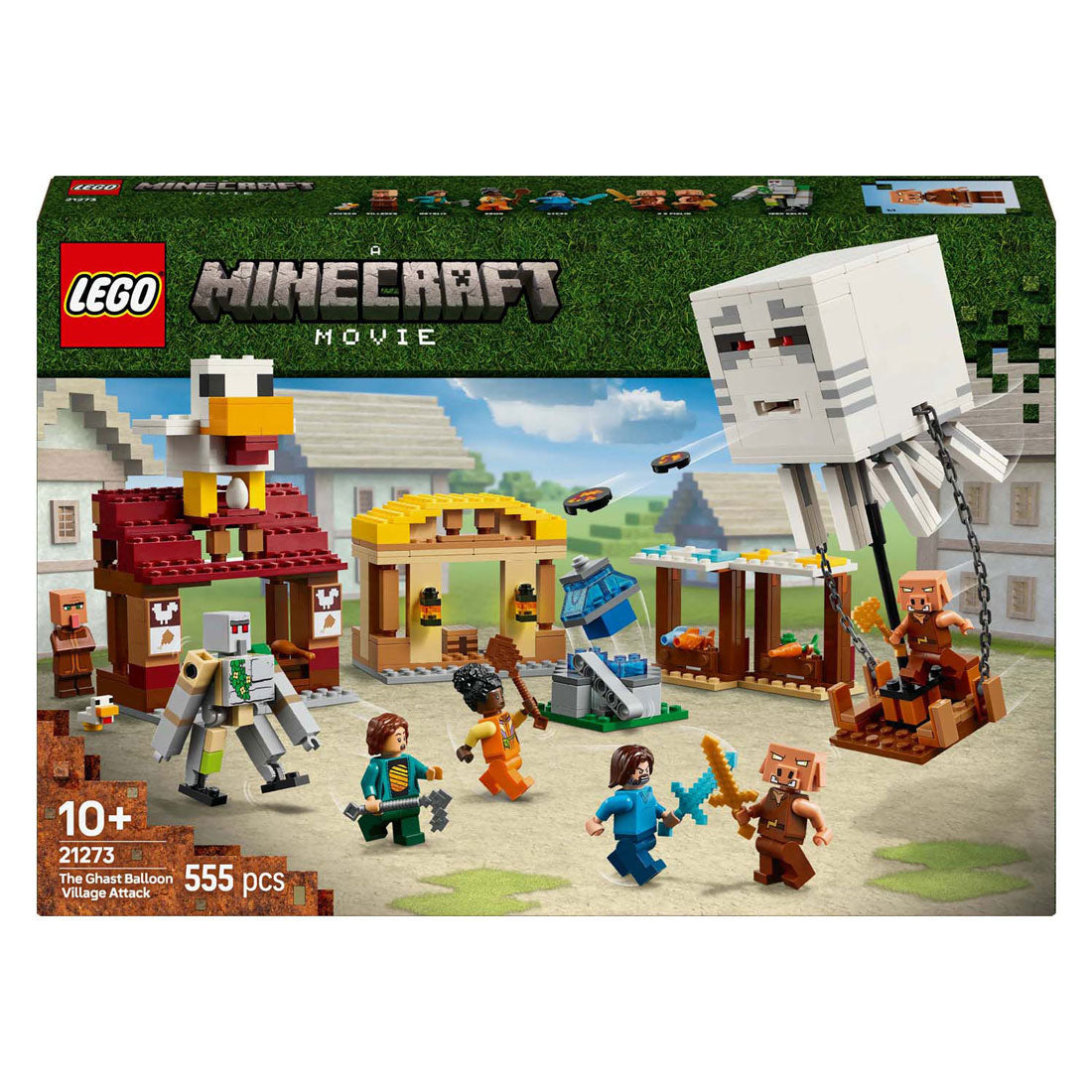 Lego minecraft de ghast-ballon aanval op het dorp - 21273
