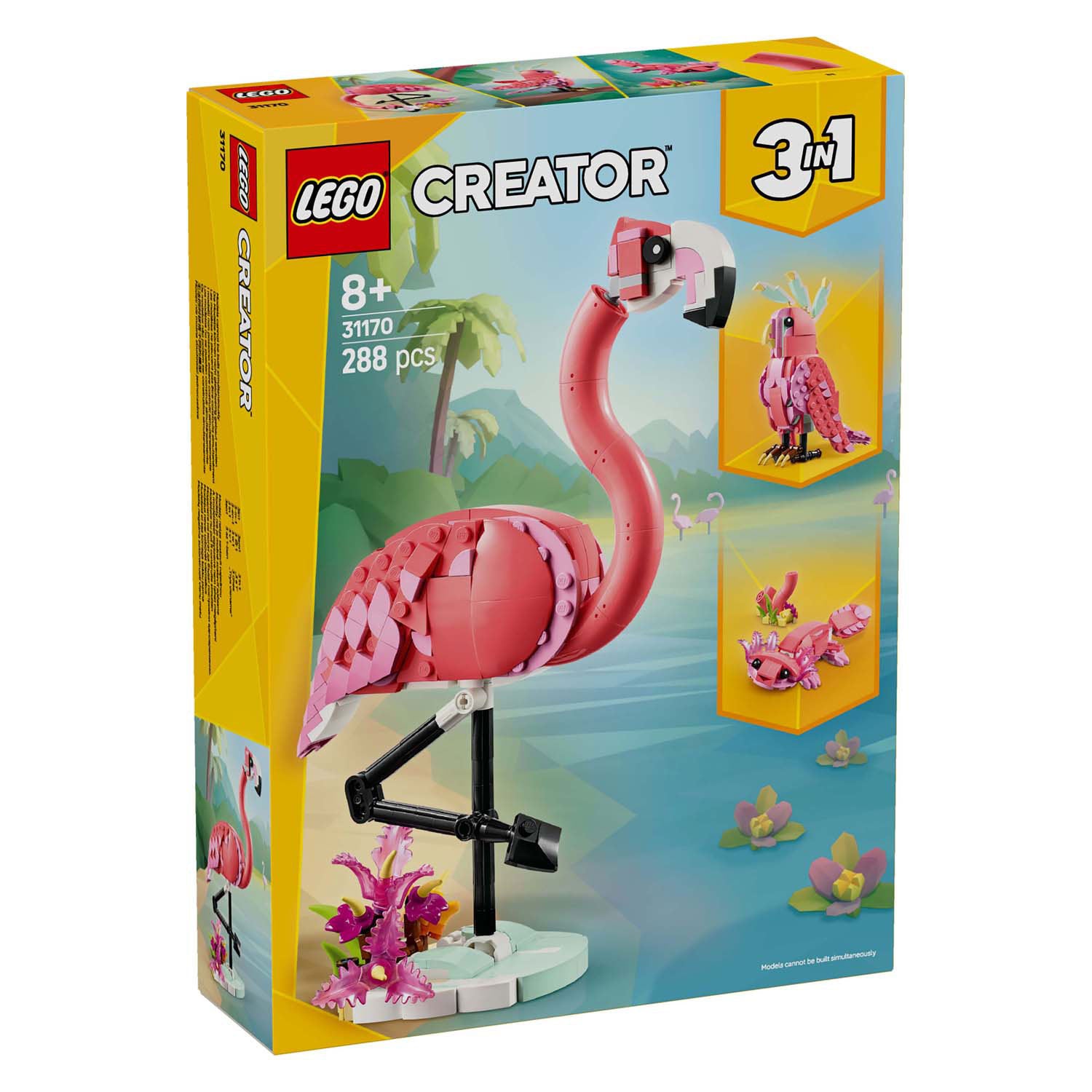 Lego creator 31170 wilde dieren roze flamingo