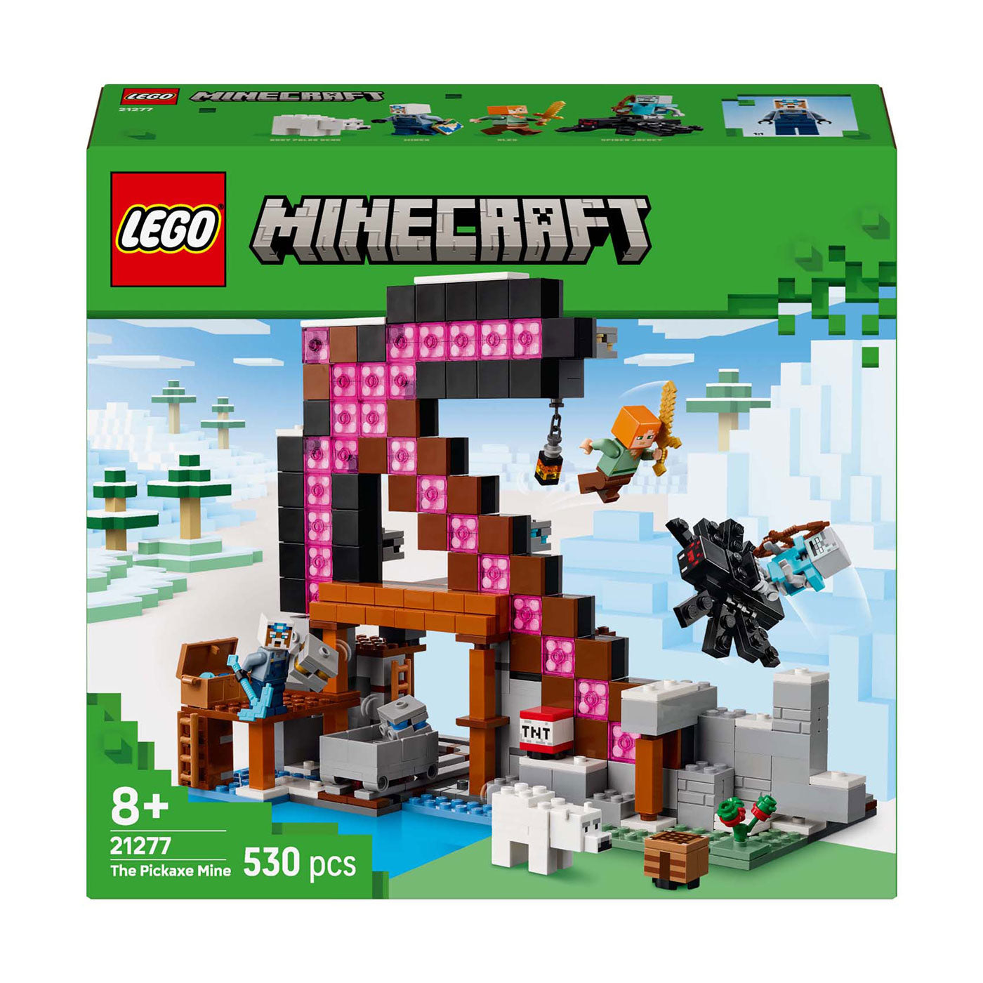 Lego minecraft de pikhouweelmijn bouwpakket voor kinderen - 21277