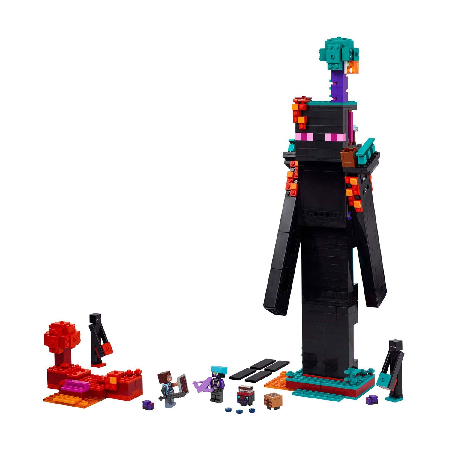 Lego minecraft 2in1 de enderman toren speelgoed voor kinderen - 21279