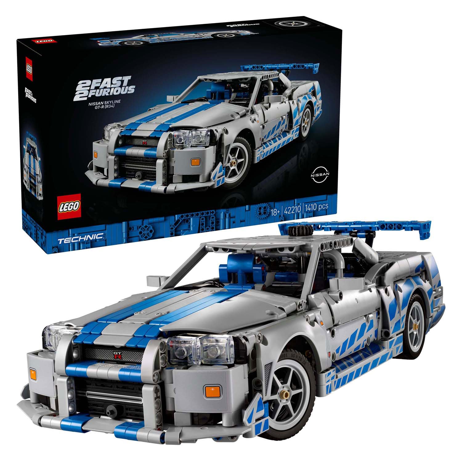 Lego technic 42210 2 fast 2 furious nissan skyline gt-r (r34) auto