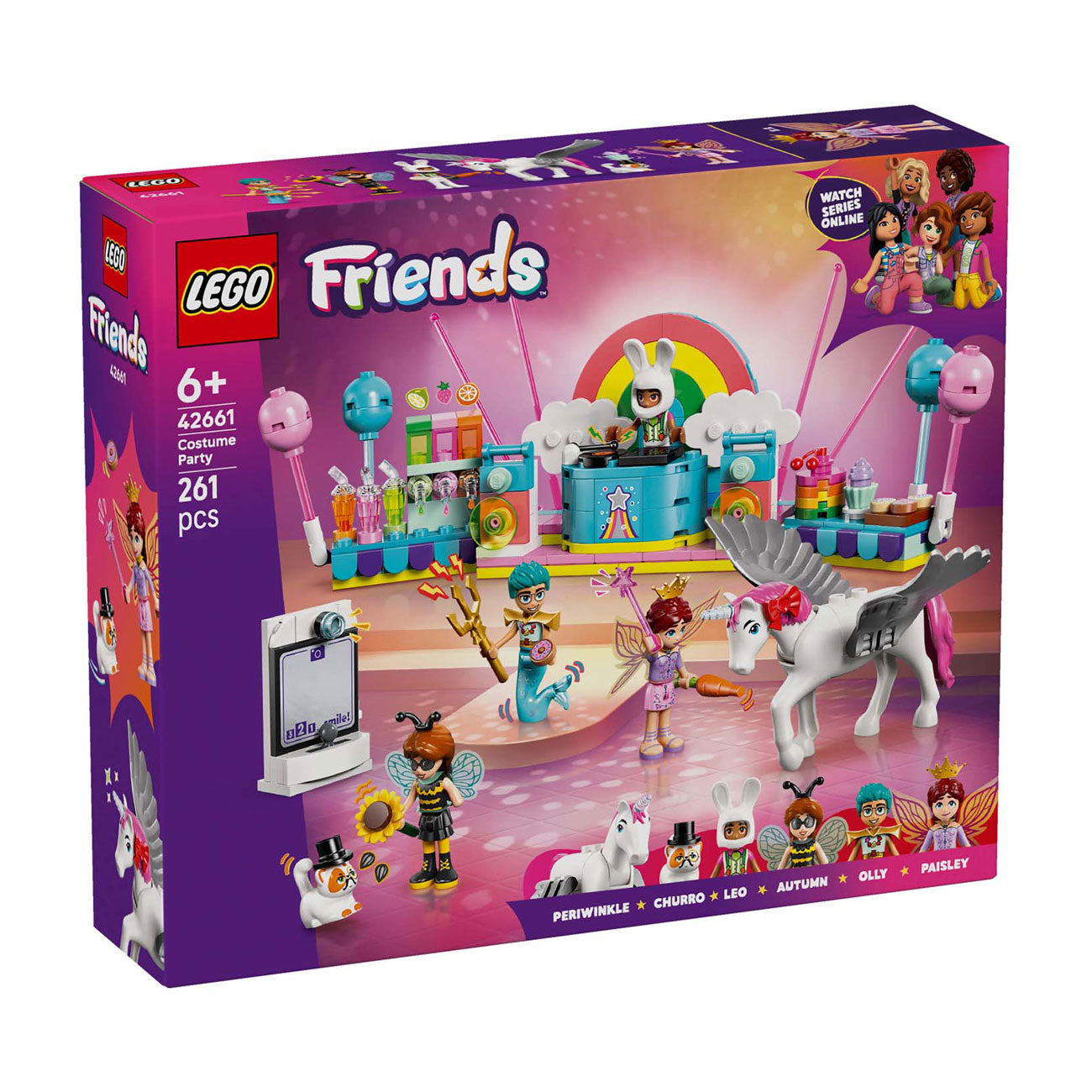 Lego Friends 42661 verkleedfeestje met eenhoorn en vergoeding