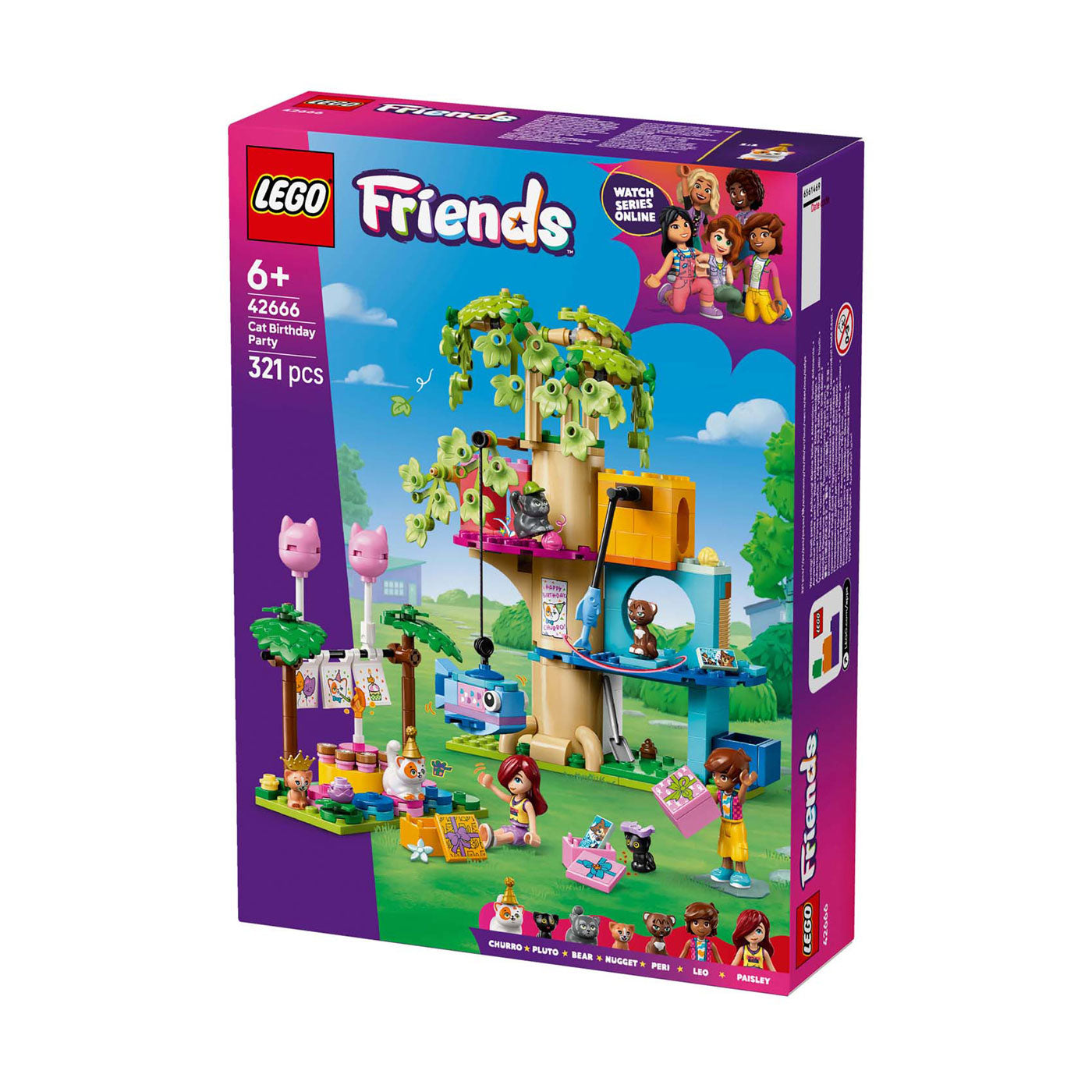 Lego 42666 Friends Kattenverjaardagsfeestjes en Boomhut